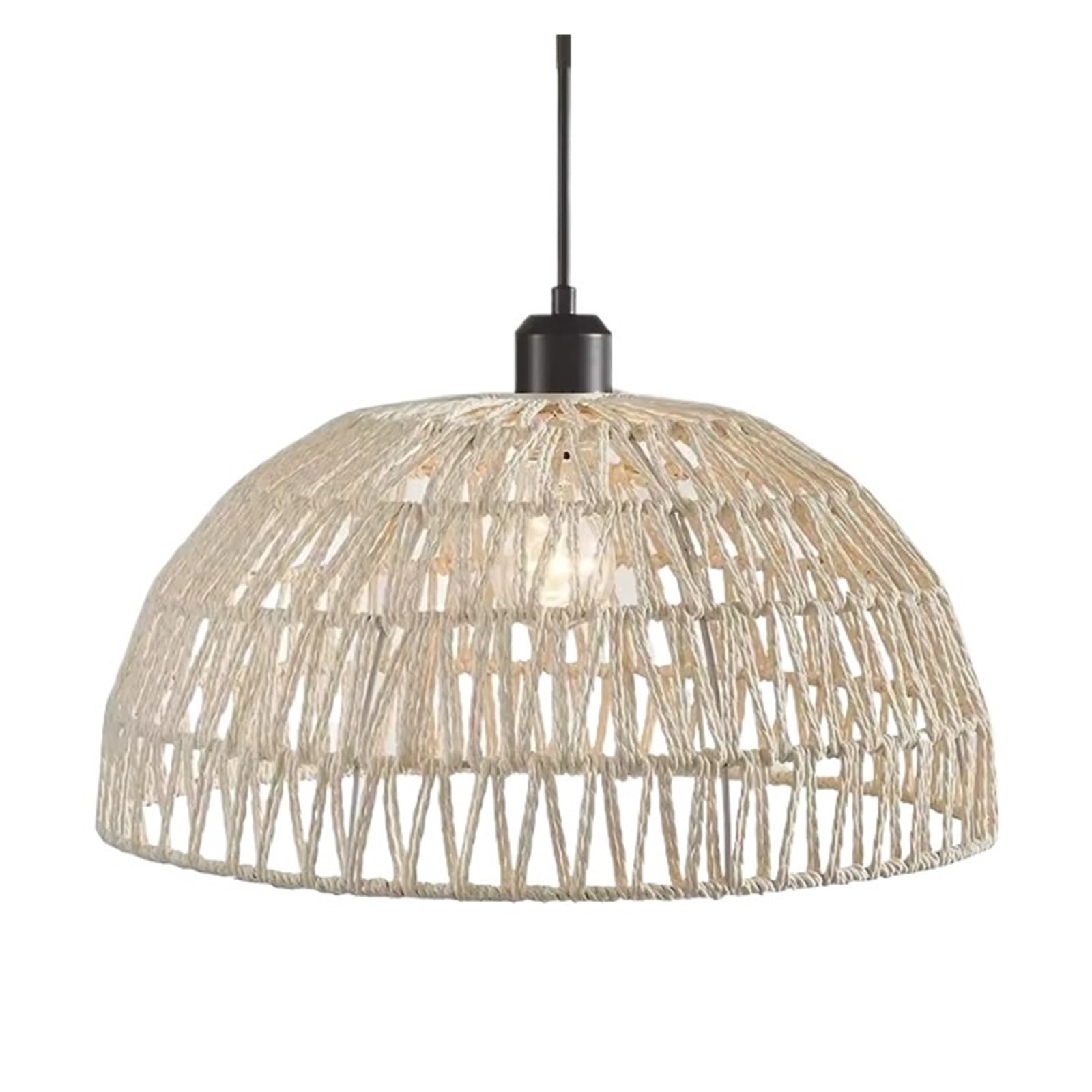 Akdjgfp Color2 Rattan Lampshade Wicker Lampshade Style Hemp Rope Woven Pendant Lights Pastoral Restaurant Tea Room(Color2)