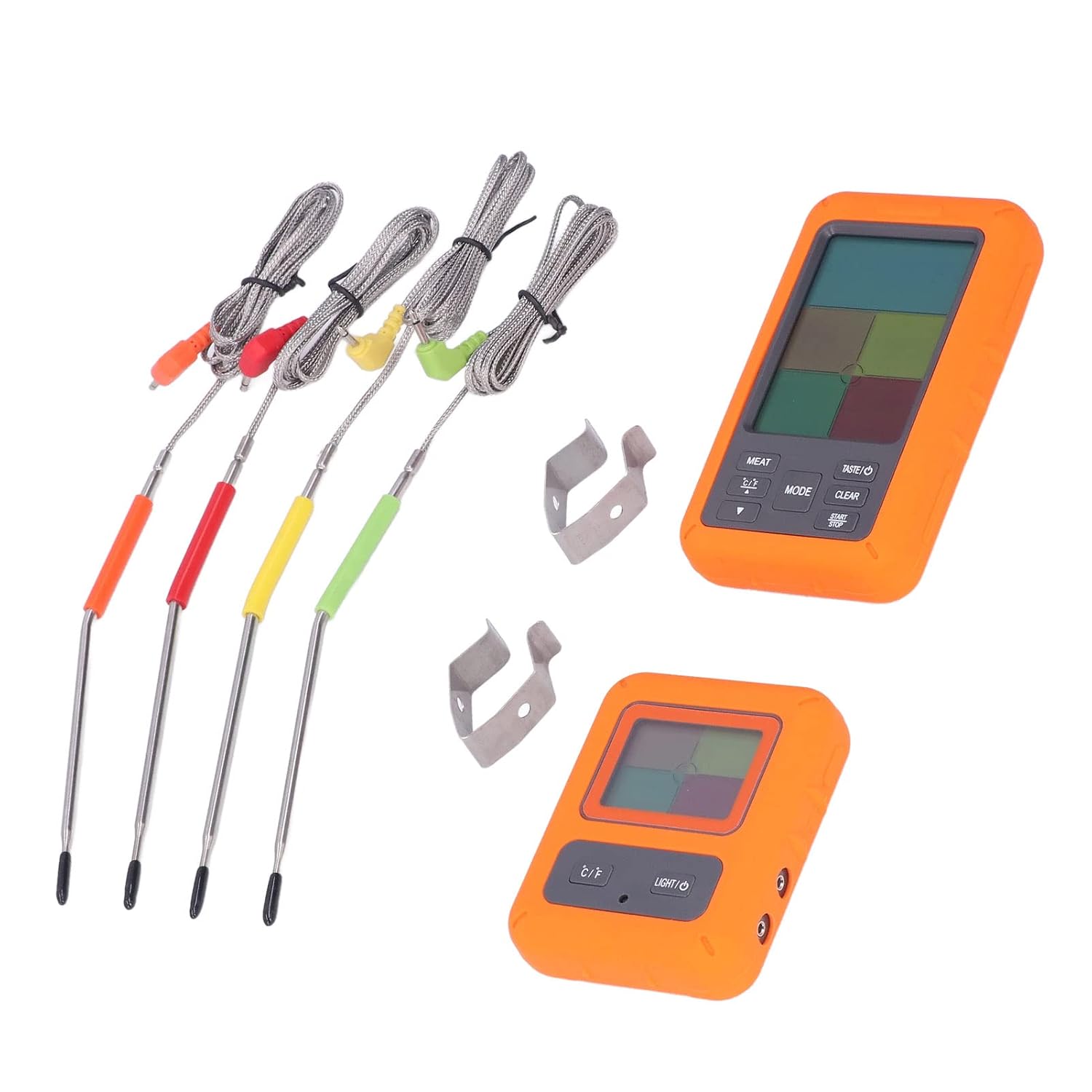 Wireless Meat Thermometer Digital BBQ Thermometer with 4 Probes for Kitchen Cooking Oven Grilling Smoking