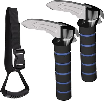 Shouken Elderly Car Handle Assist,Car Door Handle for Elderly,Support Multifunction Door Latch for Seniors and Handicapped Blue - 2 Pack Car Handle + Strap