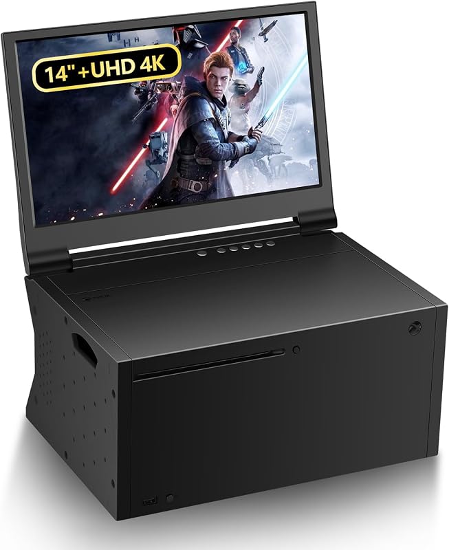 14‘’ Portable Monitor for Xbox Series X 4K Portable Gaming Monitor IPS Screen for Xbox Series X（not Included） with Two HDMI, HDR, Freesync Game Mode Travel (14“&4K for Xbox Series X)