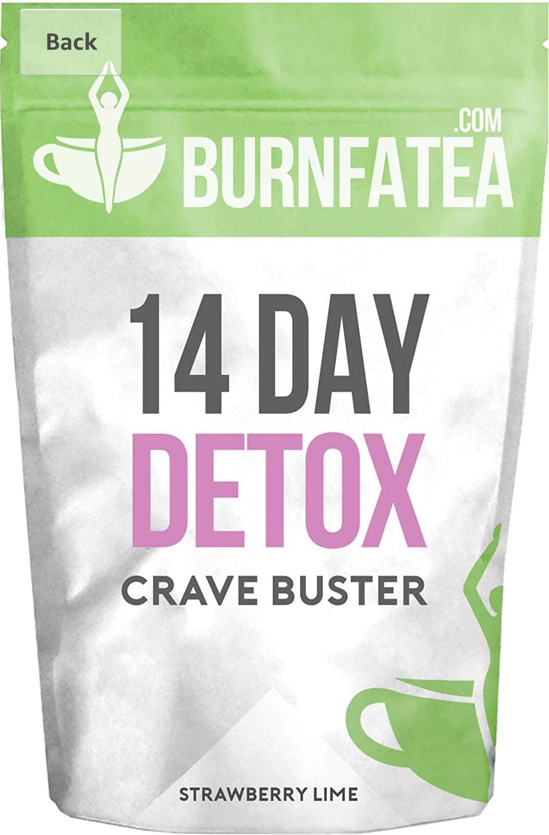 Burnfatea 14 Day Crave Buster detox, Strawberry Lime -14 Pouches/Pack