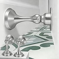 Vista 1 de Tope magnético de puerta, topes de puerta autoadhesivos, cierre magnético para puerta, tope de puerta de acero inoxidable de níquel cepillado sin