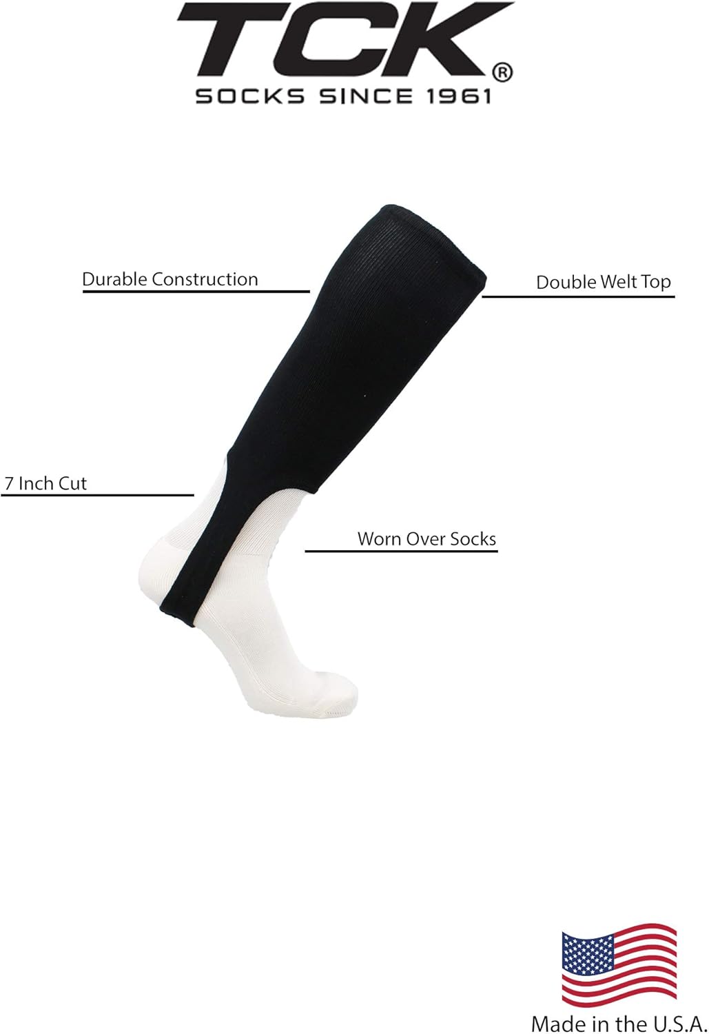 TCK Solid Color 7 Inch Baseball Softball Stirrups - Image 4