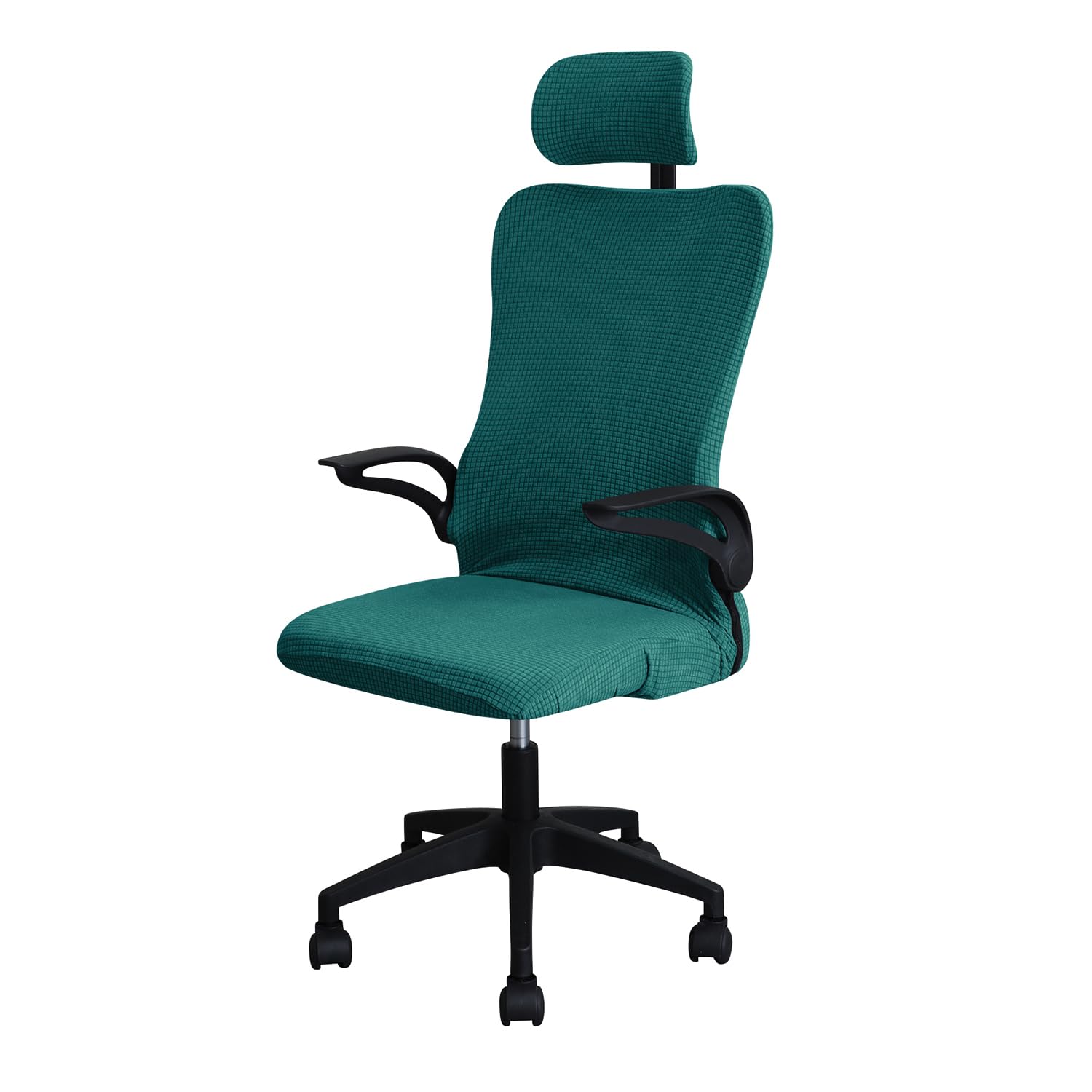HOKIPO Office Chair Cover with Headrest Cover Stretchable Computer Desk Rotating Boss Chair Seat Covers Jacquard Slipcover Protector(TEAL-AR5009) (B0CYX4HHXV) Amazon Price History, Amazon Price Tracker