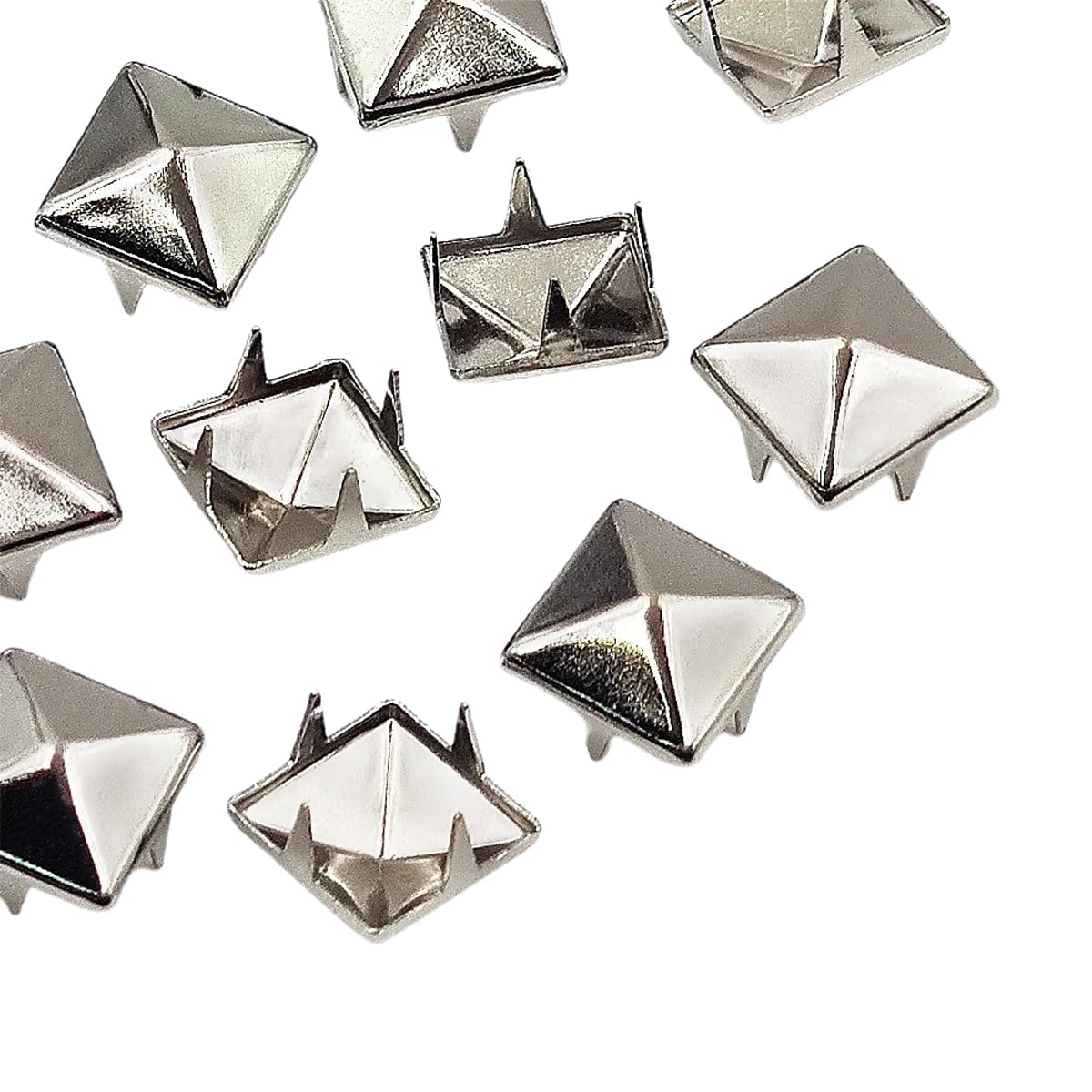Amazon.com: LKXHarleya 100pcs 7mm Metal Pyramid Studs, 4 Prong