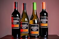 Vista 2 de 12 etiquetas autoadhesivas fáciles de usar para botellas de vino/cerveza de boda