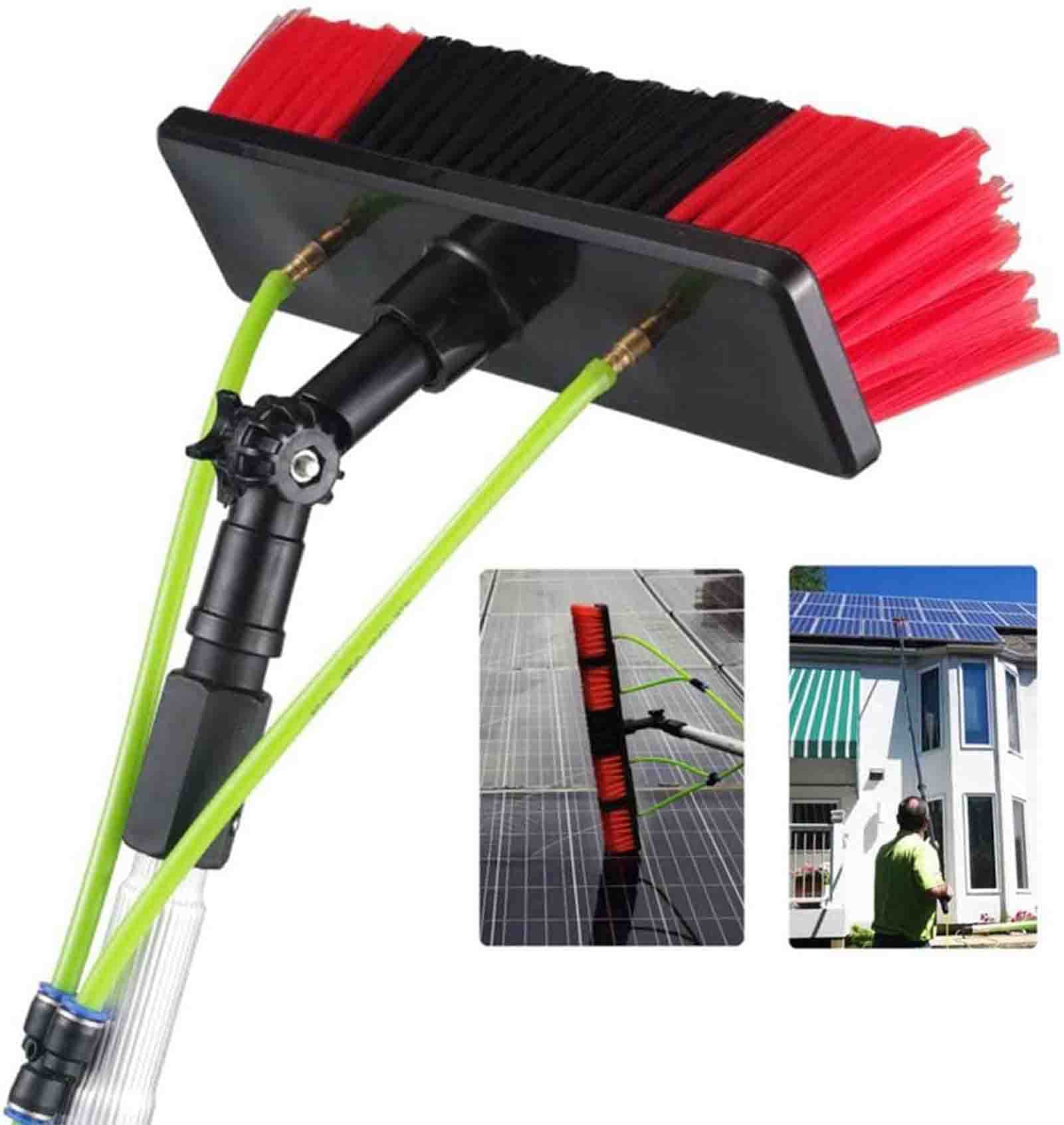 Window Cleaning Pole, Window cleaning pole, Cleaner Kit Water Hose Fed Pole Equipment Cleaning(35cm Brush Head,9M/30FT)