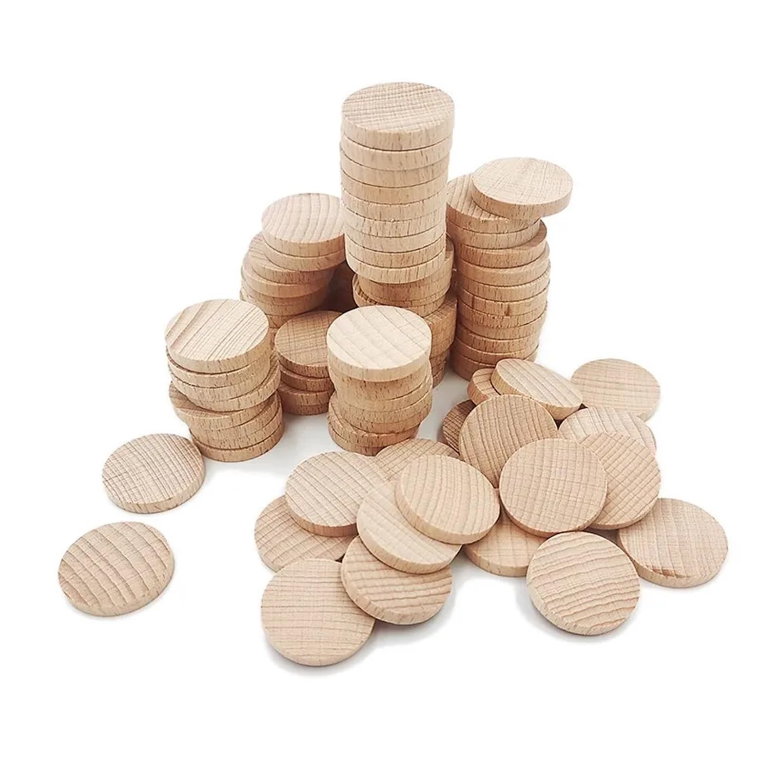 Niedokończone kawałki drewna, plastry, 3 cm/5 cm Okrągłe drewniane krążki do rękodzieła Wycinanki z Ozdoby świąteczne i dekoracji(100pcs Round cornor 5cm)