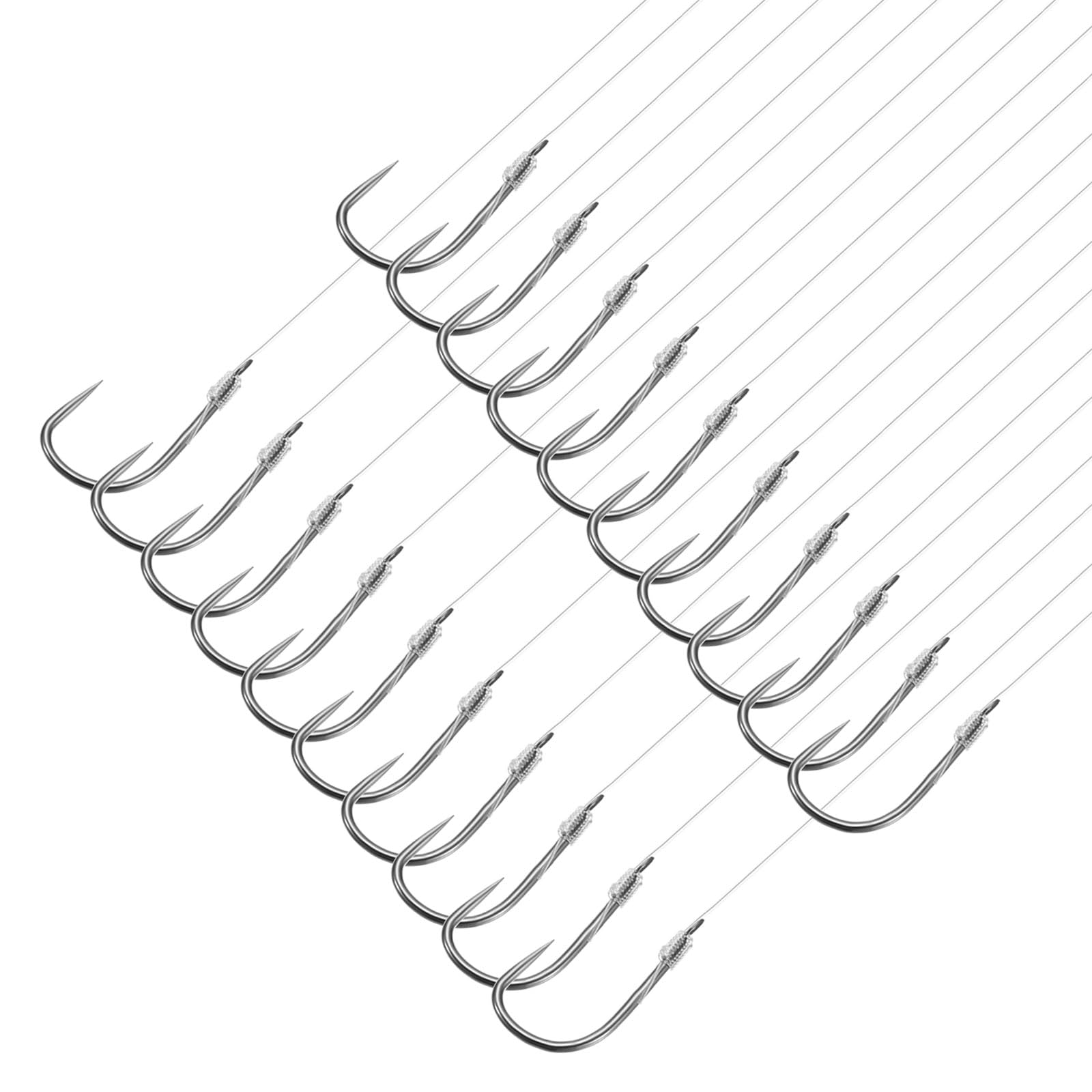 PATIKIL 0.8# Small Fishing Hooks with 45cm Line