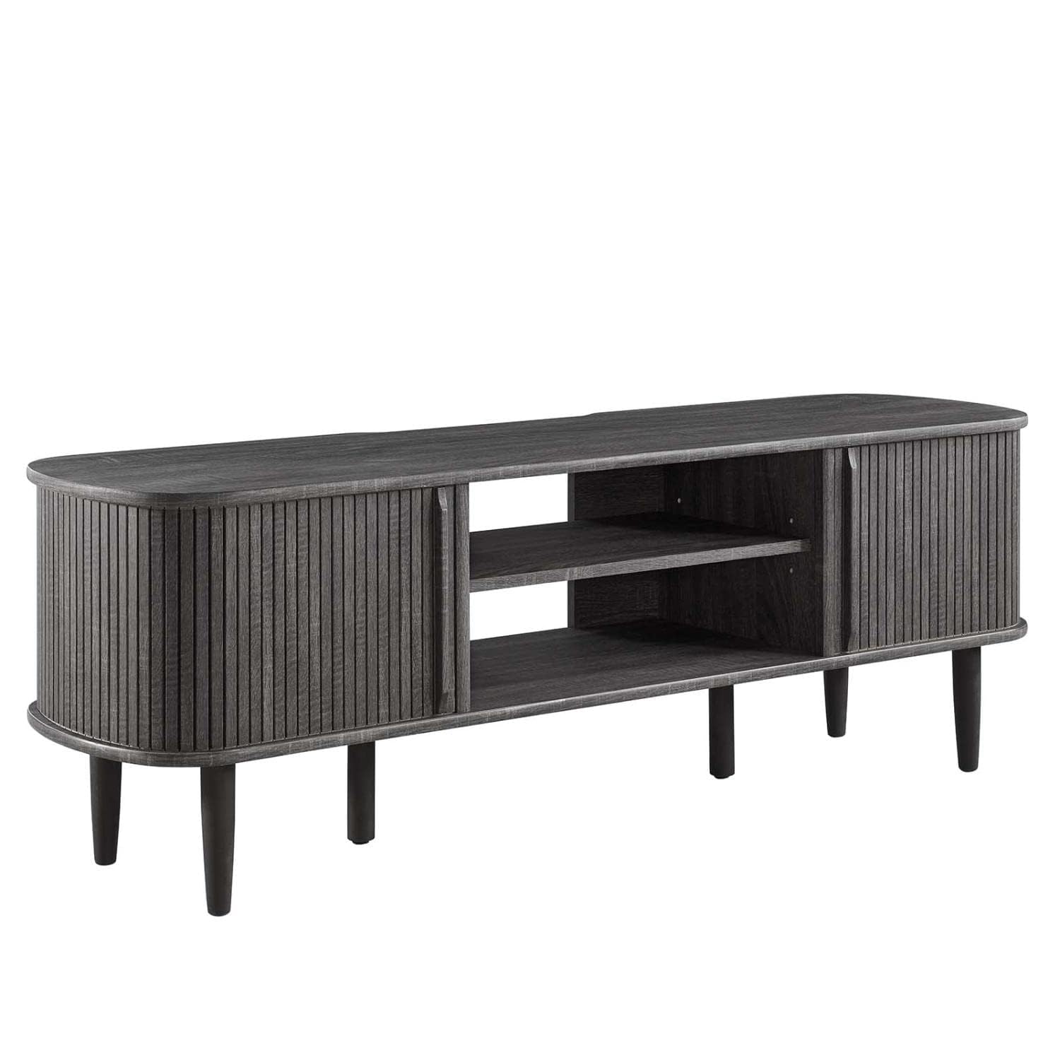 Modway Contour 55" Media TV Stand in Charcoal, 15 x 54.5 x 18.5 EEI-6158-CHA