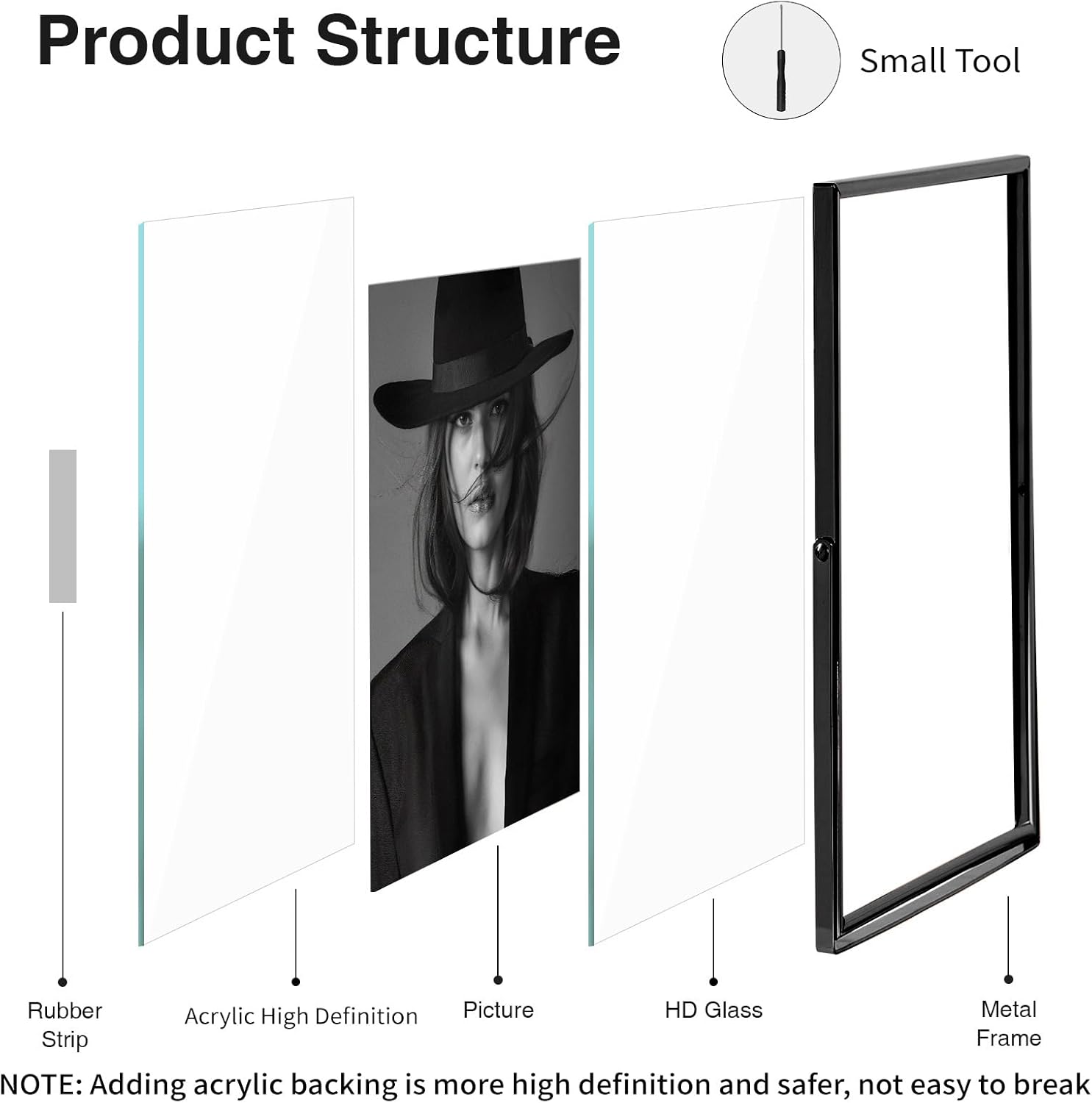 IZIDDO 5x7 Black Floating Frame Set of 2, Metal Glass Picture Frames,For Picture 4x6,3.5x5, 2x3 Wall Mount or Tabletop Shelf Photo Frames,Gift For Festival, Wedding, Home or Office Decor(black) - Image 6