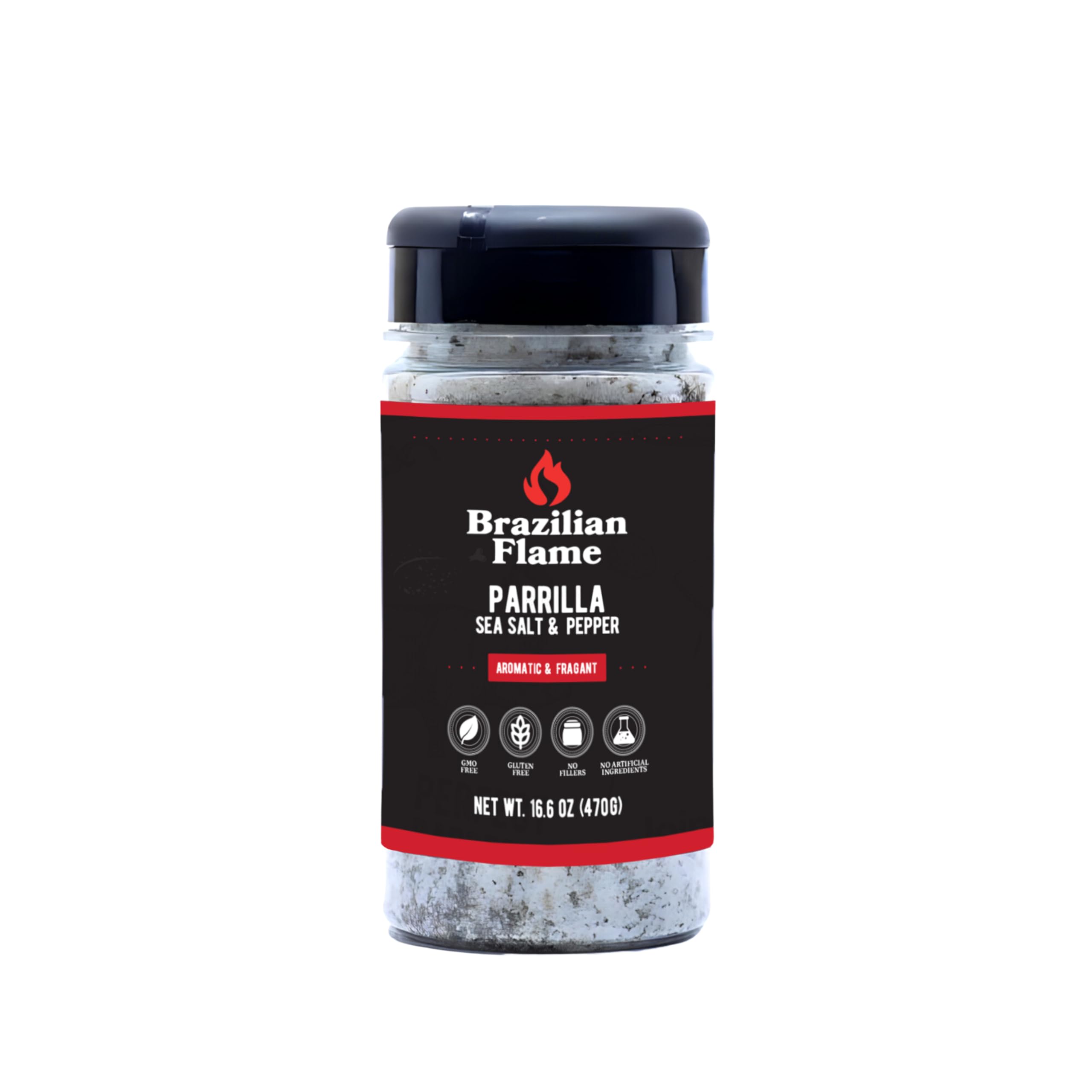 Brazilian Flame Parrilla Seasoning - Parrilla Sea Salt & Pepper - 16.6oz