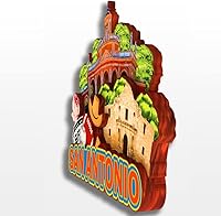 Vista 3 de Imán para nevera de San Antonio, Texas, Estados Unidos, América, colección de madera, madera 3D, hecho a mano, recuerdos de ciudad, imán