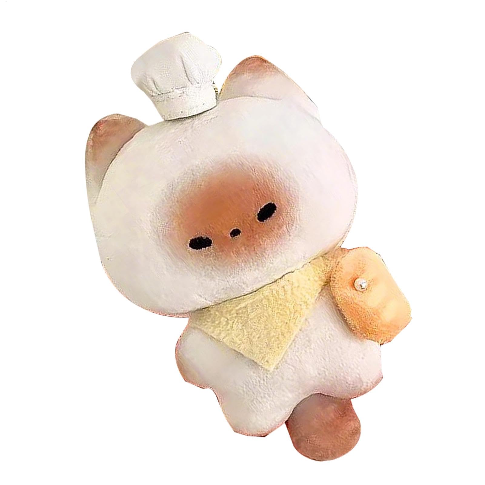 Xijobido Felpa de muñeca de Gato, Animal de Peluche de Gato | Juguete de Peluche de Gatito al Vapor,Felpa del Gato del Pan del Cocinero, muñeca rellena del Gatito Lindo 4,72 Pulgadas para el