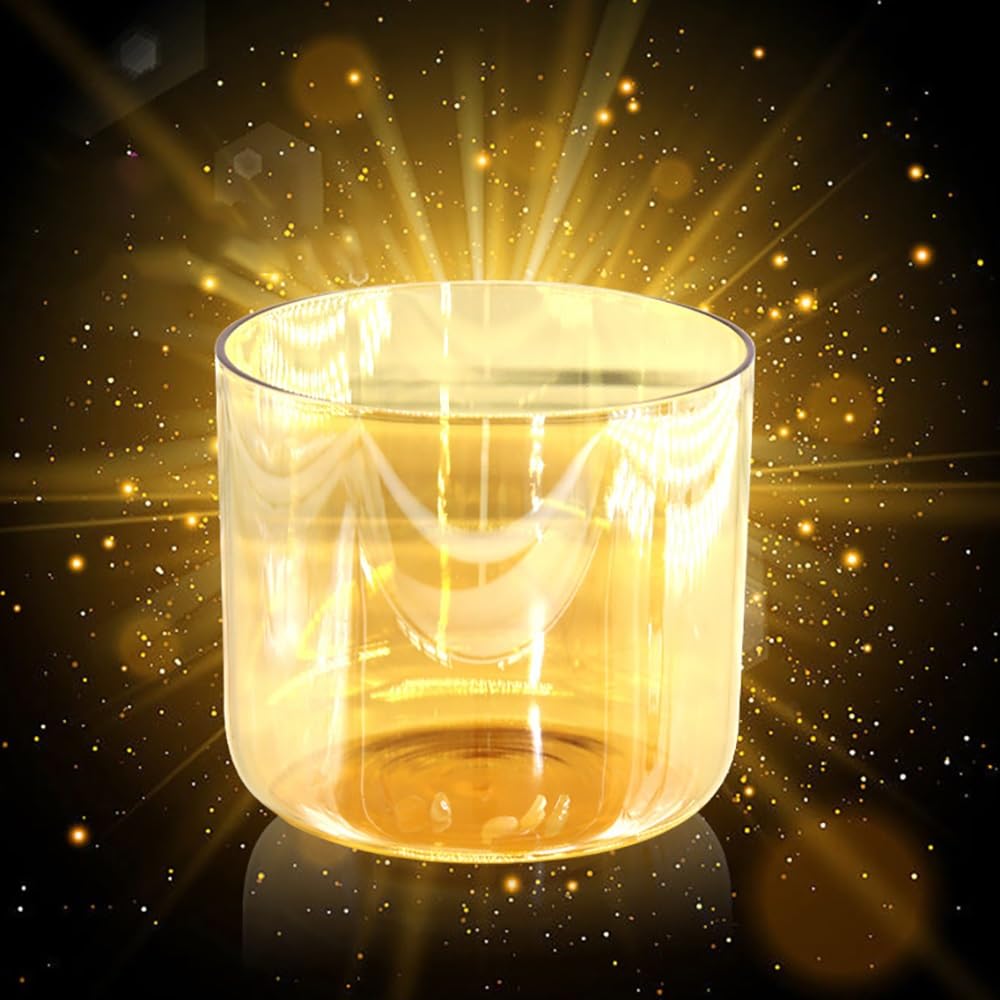 Alchemy Crystal Clear - Set di campane tibetane in cristallo, 6 pollici, 432 Hz, per guarigione del suono e meditazione, preghiera, antistress, per principianti e professionisti (Note)