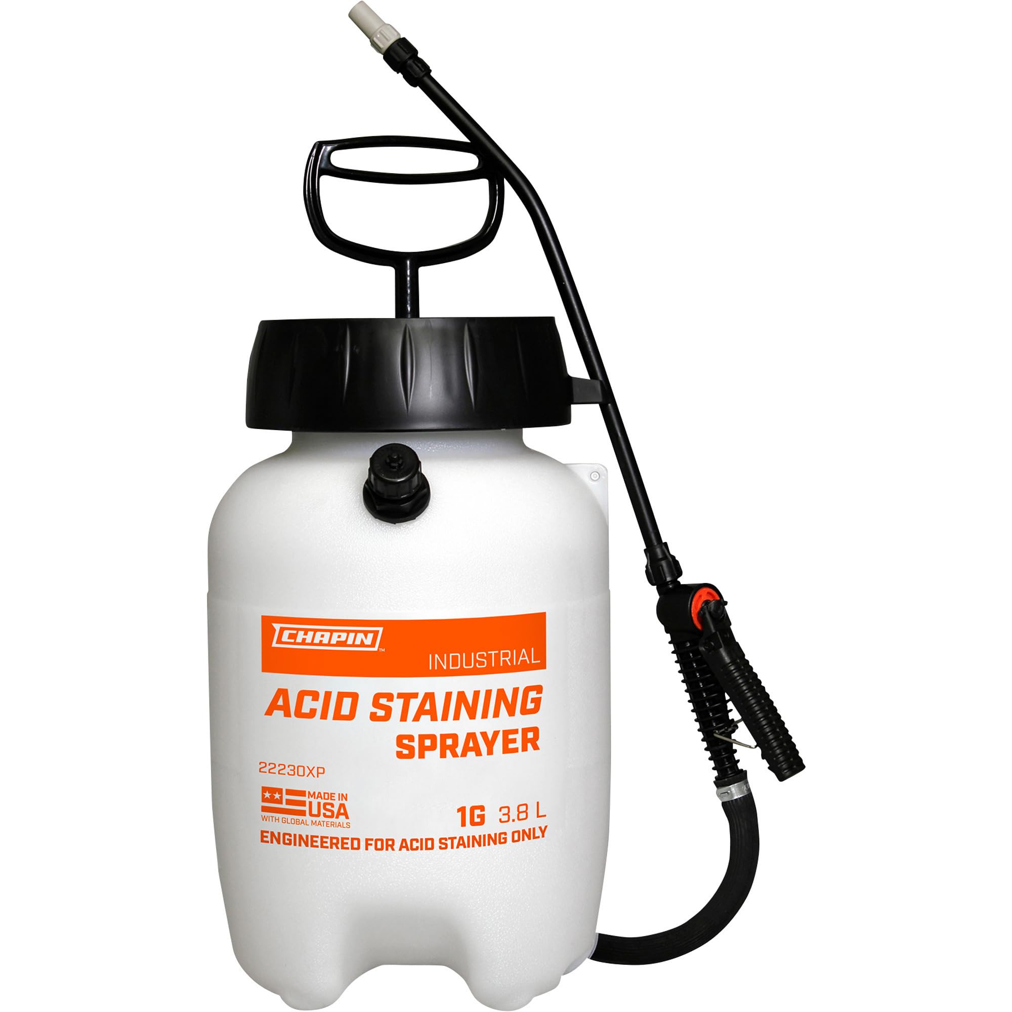 Chapin International 22230XP 1-Gallon Industrial Acid Staining Sprayer for Acid Staining and Acid Cleaning, 1-Gallon (1 Sprayer/Package), 40, Fatigue