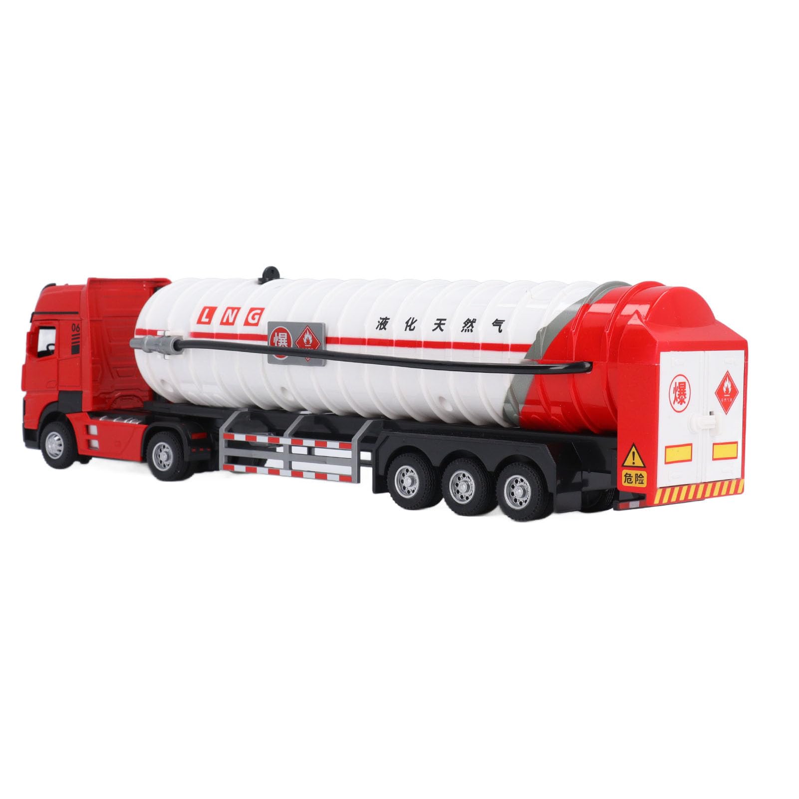 Giocattolo Realistico per Camion Cisterna per Gas in Lega con Spruzzo D'acqua per Giochi Interattivi per Ragazzi Dai 3 Anni in su Plastica Educativa e Divertente 3 unità