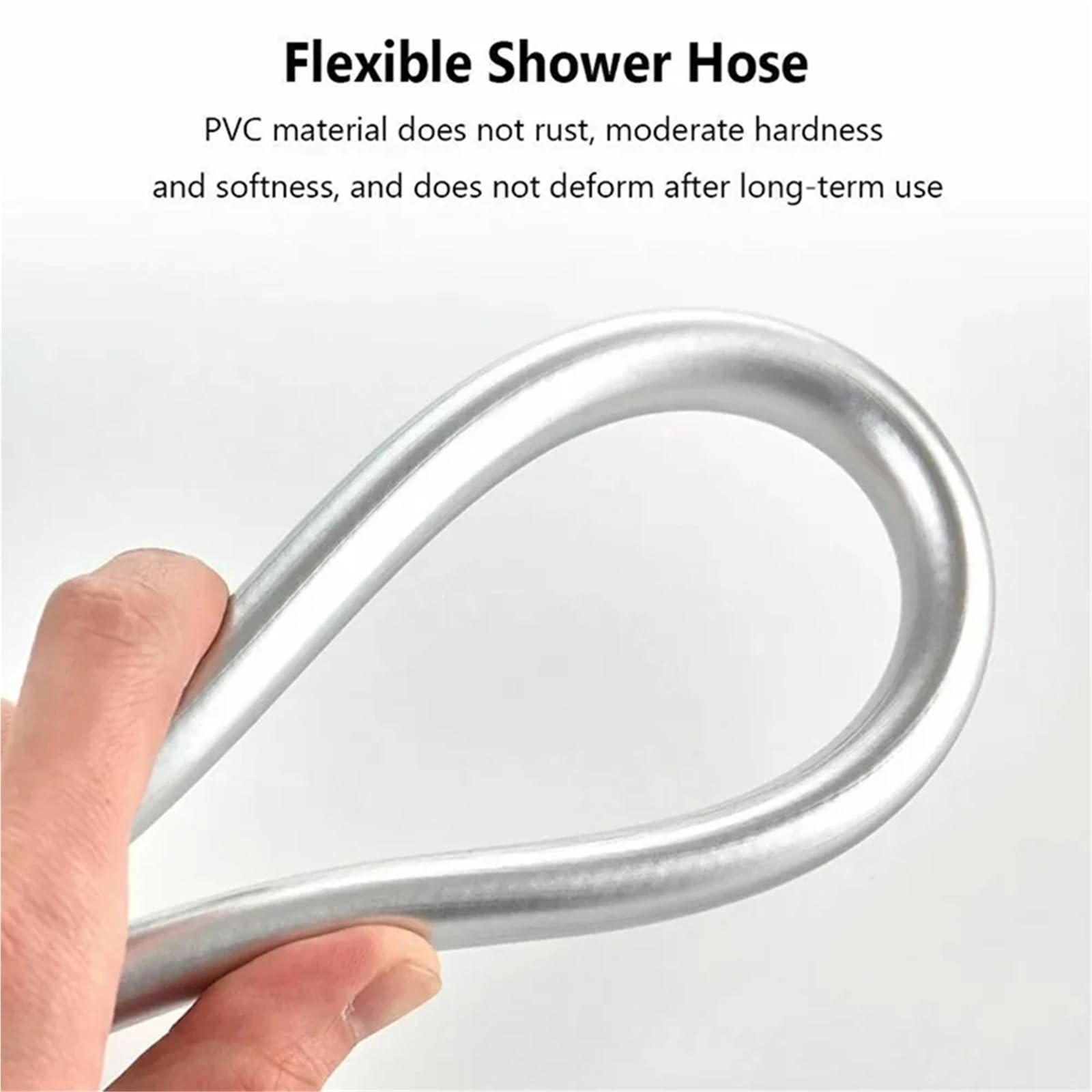 Manguera de ducha blanca de 2 m para baño, accesorio de cabezal de ducha de mano, accesorios de tubería de agua, accesorio de fontanería flexible