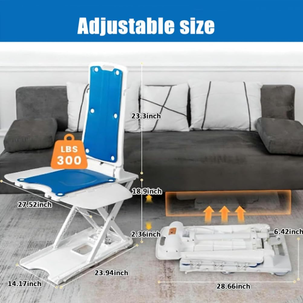 BCBKD Sollevatore per Vasca Reclining con Superficie Antibatterica – Include Coperture Blu – Limite di Peso 170Kg – Sedia da Bagno per Anziani O Disabili – Ausilio alla Mobilità Facile da Pulire