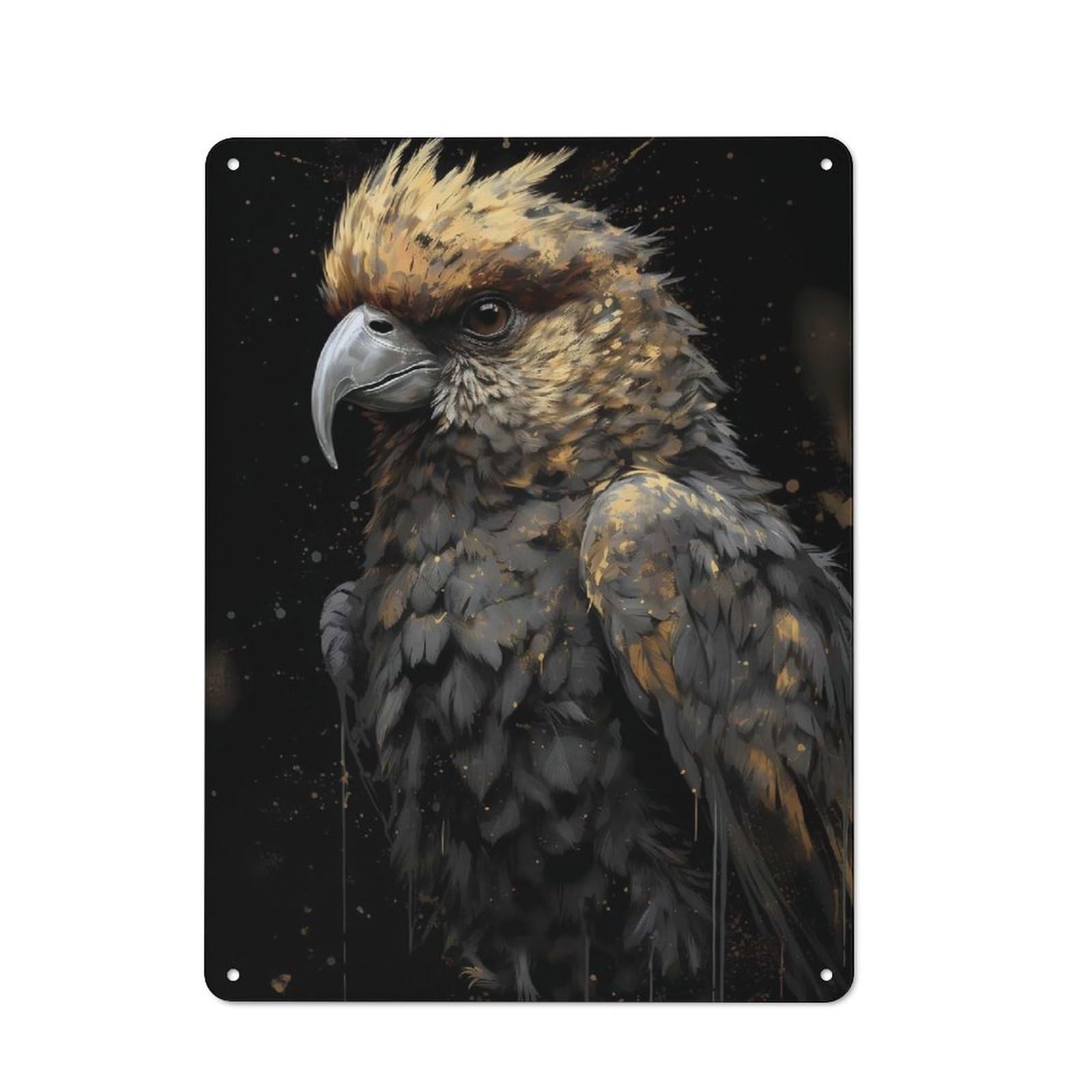 Metal Sign 40x30cm with Cockatoo Mythos for Pub Or Café, Vintage Decor, for Metal Sign Collectors, for Garage And Workshop Walls
