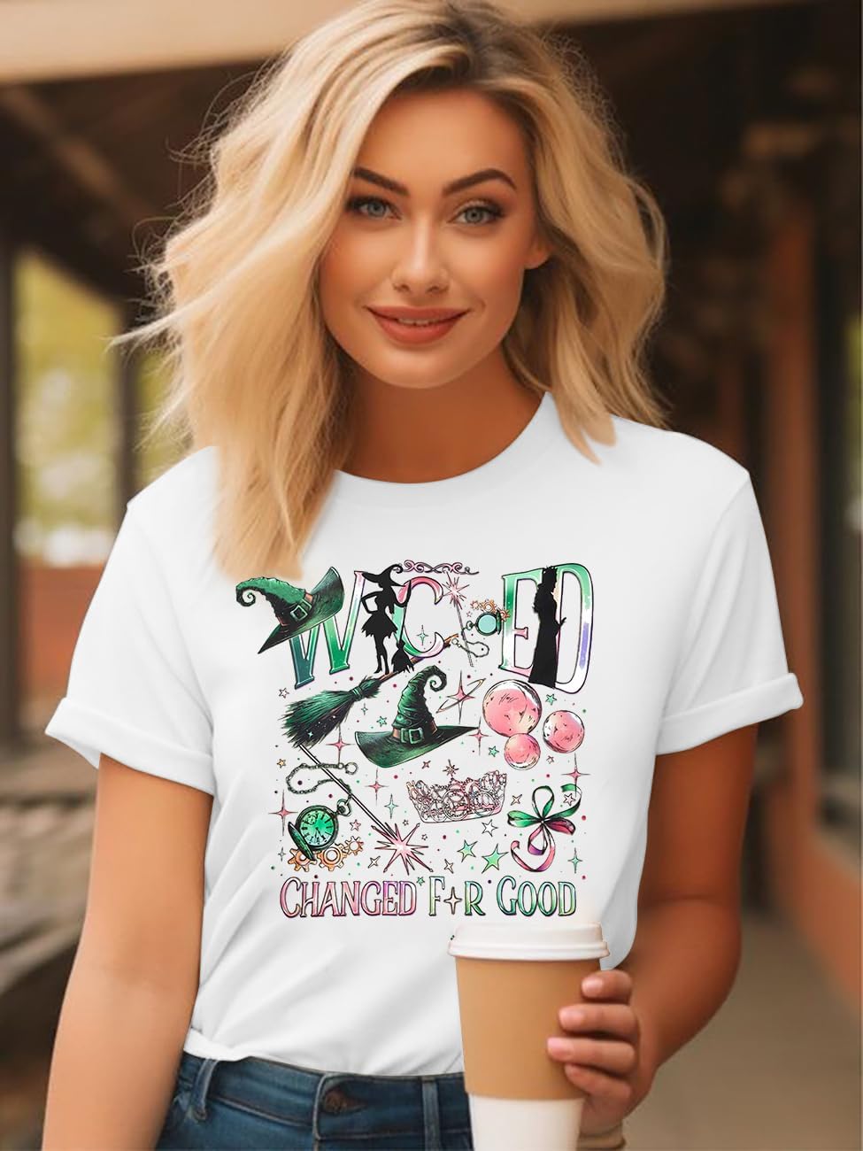 Musical Shirt Women Witch and Princess Changed for Good Shirts Musical Movie Fan Gifts Tee Casual Short Sleeve Tops - Image 2