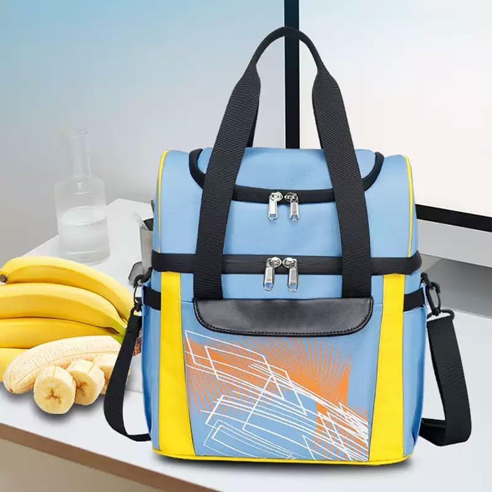 Borsa for il pranzo, grande scatola for il pranzo isolata, borsa termica morbida for uomini e donne adulti(Navy Blue)