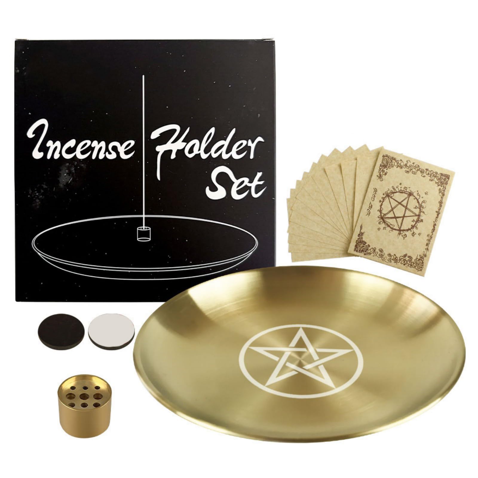 ZEPFJHE Multipurpose with Stand for Wiccan Supplies and Witchcrafts Altars Plate