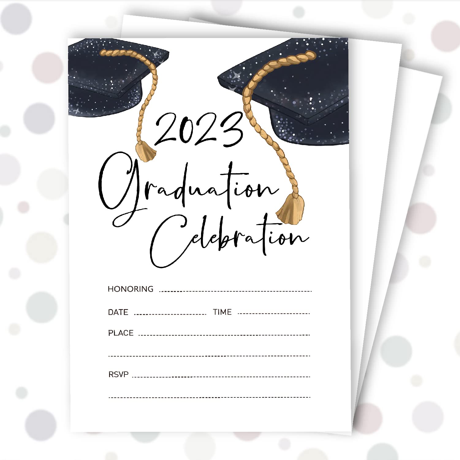 2023 Graduation Celebration Party Invitation Card 25 Pack 4" x 6" Cards,Graduation Party Announcement Invitations And Envelopes for College High School University,2023 Graduation Party Invites