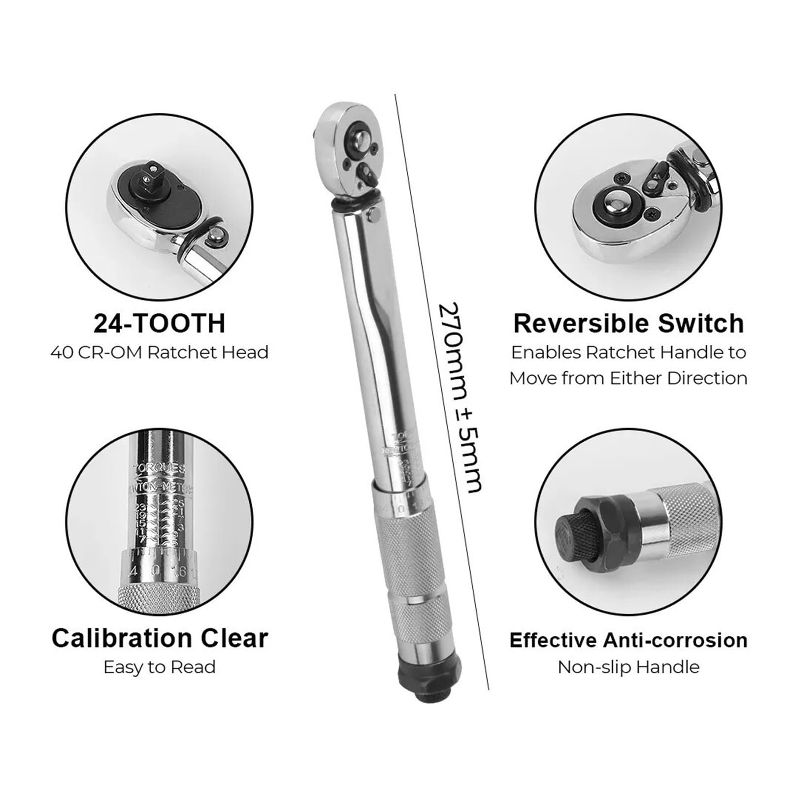 れーみ Micrometer, 5-25N.m Micrometer Car Motorbike Disassembly Tool
