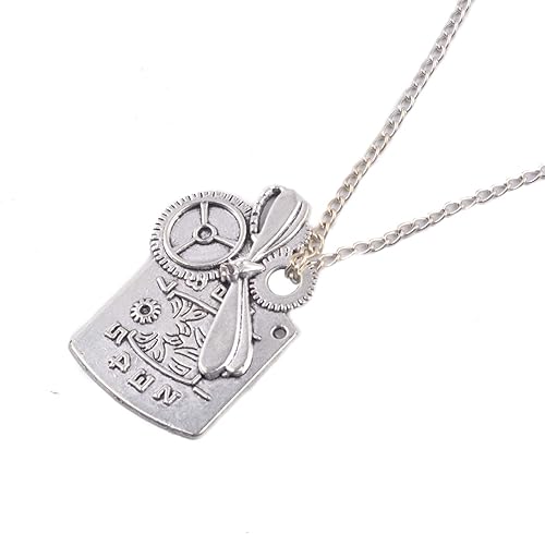 Miniatura 6 de Aylifu Dije con dije de cara de reloj, 3.53 onzas, multiestilo, relojes y relojes, esfera de movimiento, engranajes, colgante steampunk, suministros