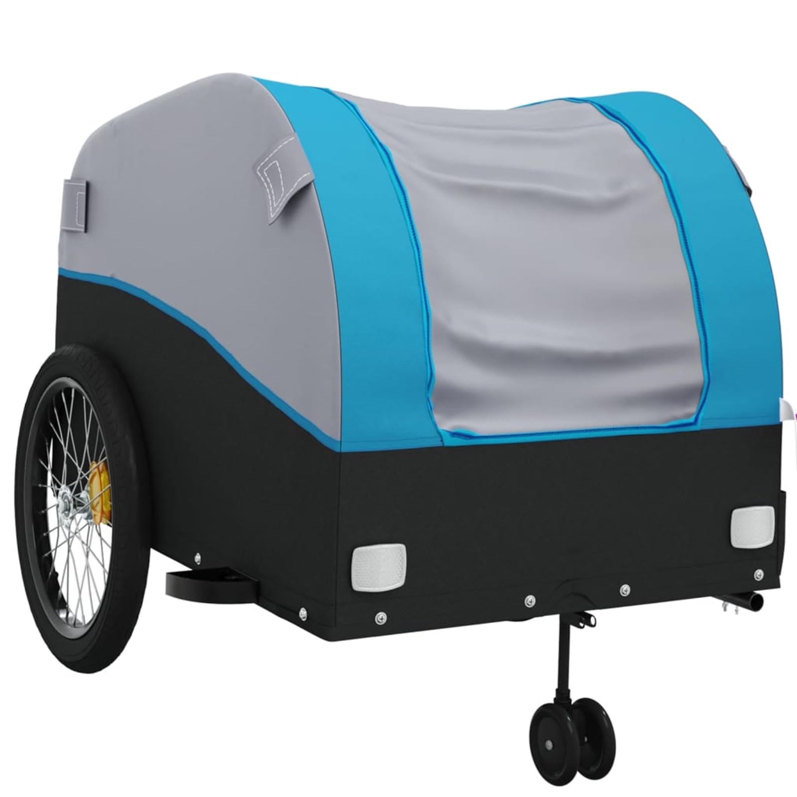 Fahrradanhänger 45kg Eisen Schwarz-Orange | Robust & Vielseitig für Schwerlasttransport, , ,