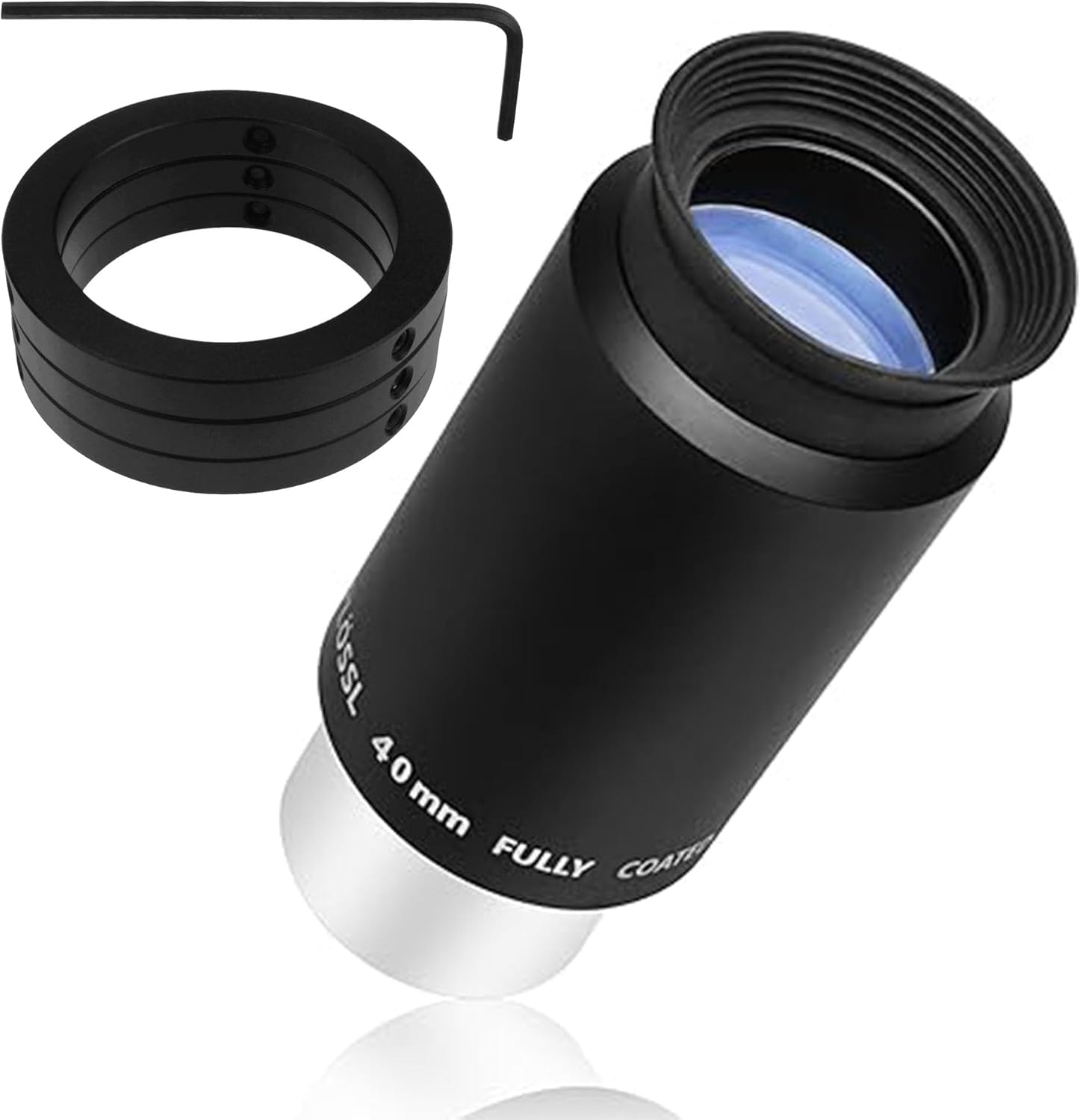 Astromania 1.25" Telescope Eyepiece Parfocal Rings - Bundle with - 1.25" 40mm Plossl Telescope Eyepiece