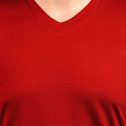 Image of Stylish Regular Fit Plain Men's V-Neck Half Sleeve T-Shirt
