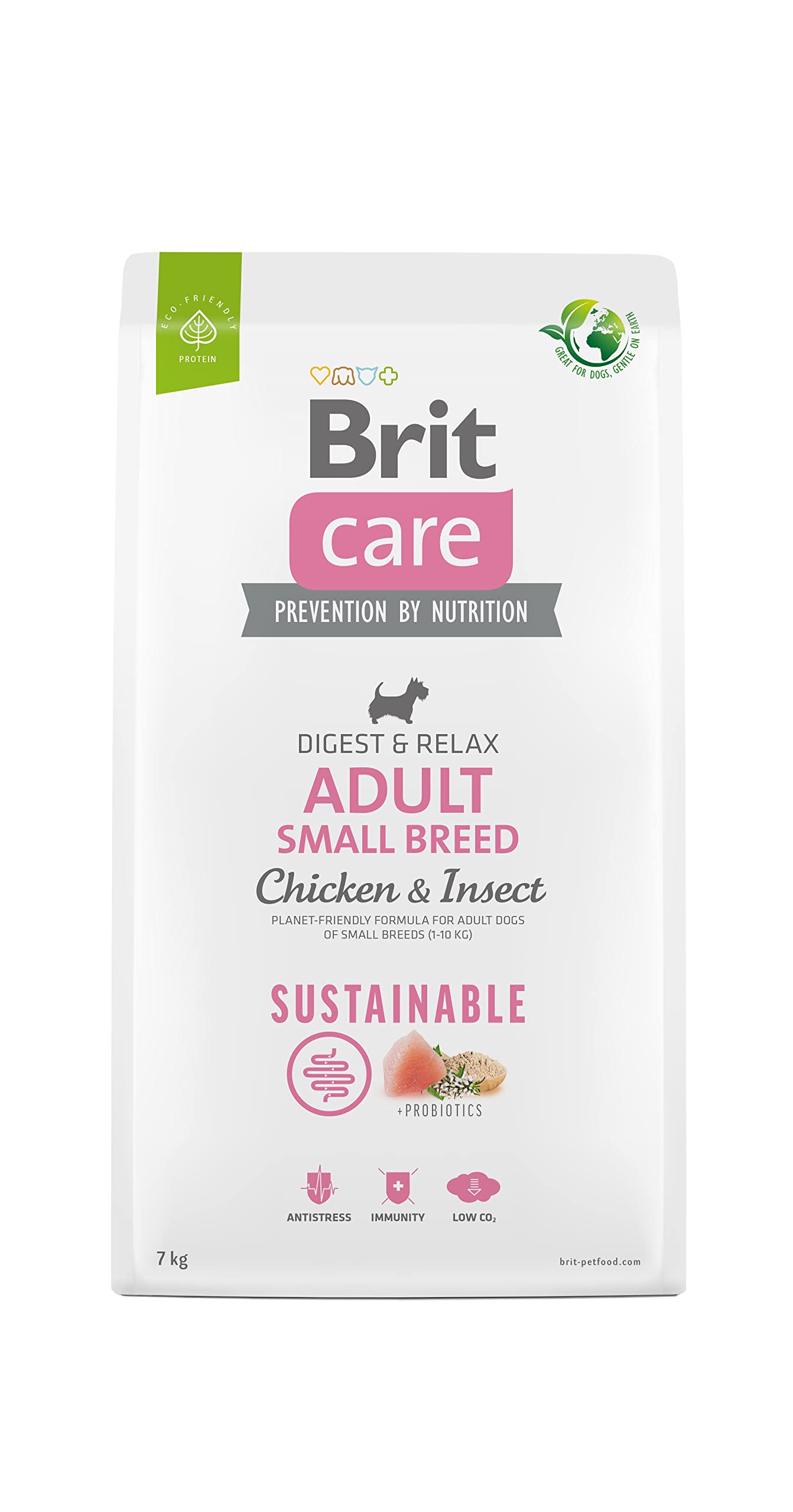 Brit Care Sustainable Sensitive Insect & Fish 12 kg, hipoalergiczna sucha karma dla dorosłych i psów wszystkich ras, wysokiej jakości karma dla psów