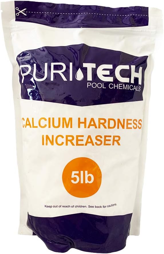 Puri Tech Pool Chemicals Calcium Hardness Increaser Plus for Pools & Spas Increases Calcium Hardness Levels (5lb)