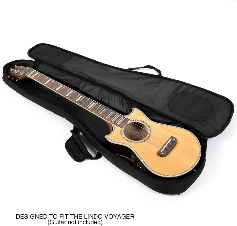 Lindo Black Padded Gig Bag for Voyager Electro-Acoustic Travel Guitar/Lapsteel
