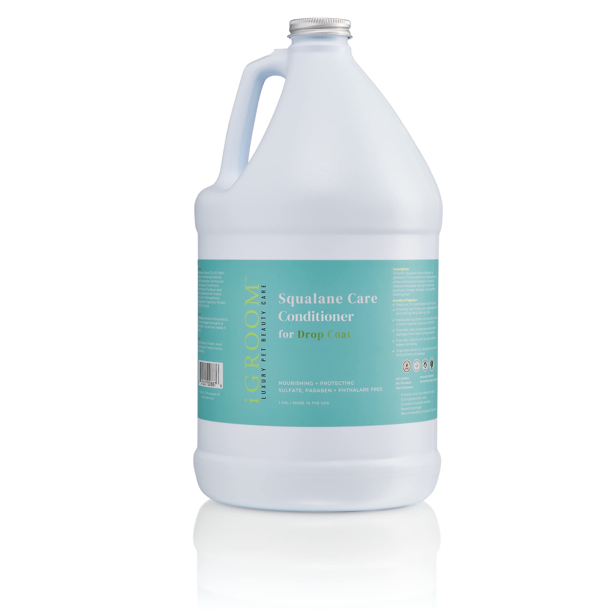 iGroom Squalane Care Dog Conditioner for Drop Coats Luxury Pet Beauty Care Optimize Moisture Balance Intense Conditioning Gallon