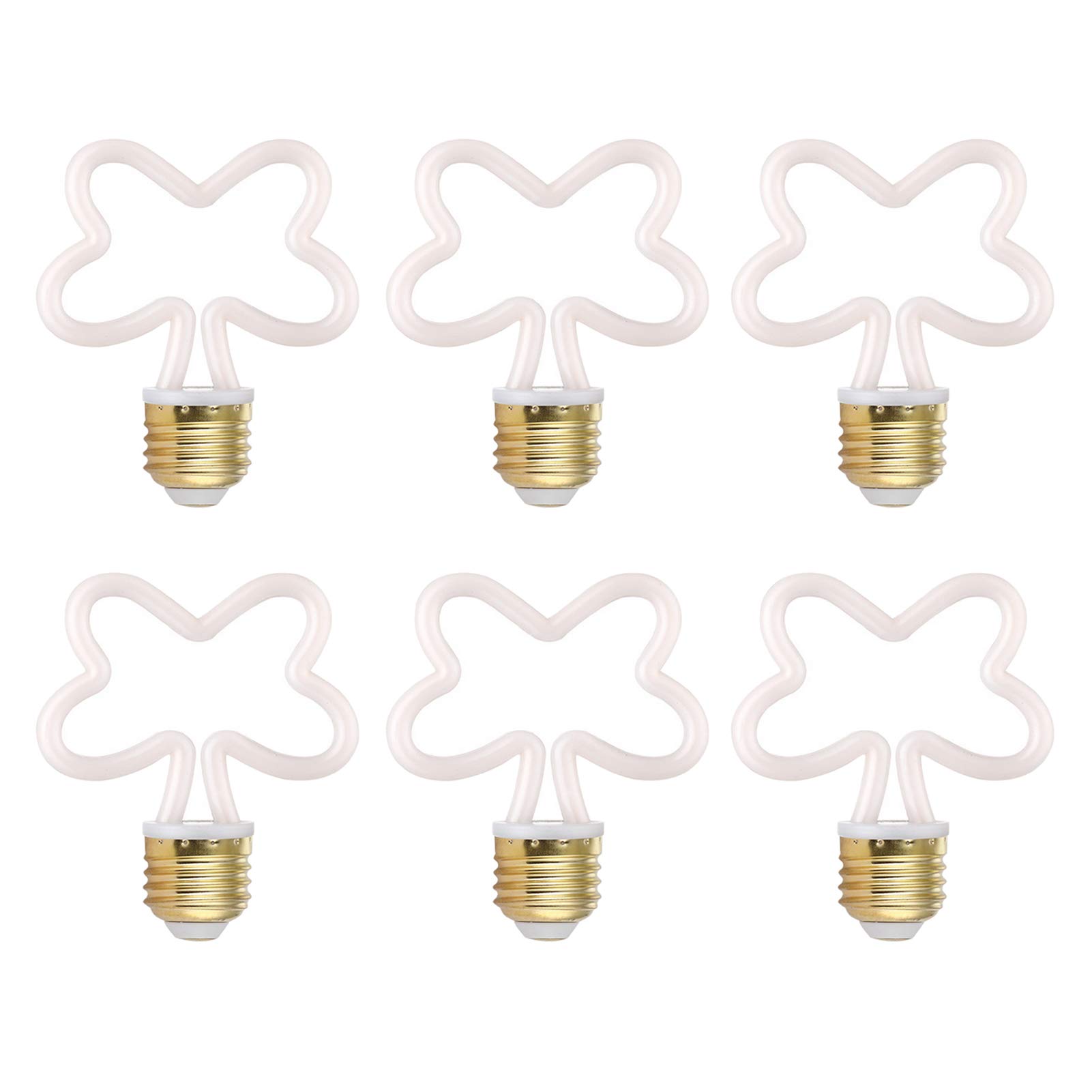 Lámpara LED Creativity con forma mariposa, bombilla Edison LED filamento suave, bombilla decorativa 4 W, CA, luz blanca cálida 2700 K, no regulable, paquete 6, lechoso