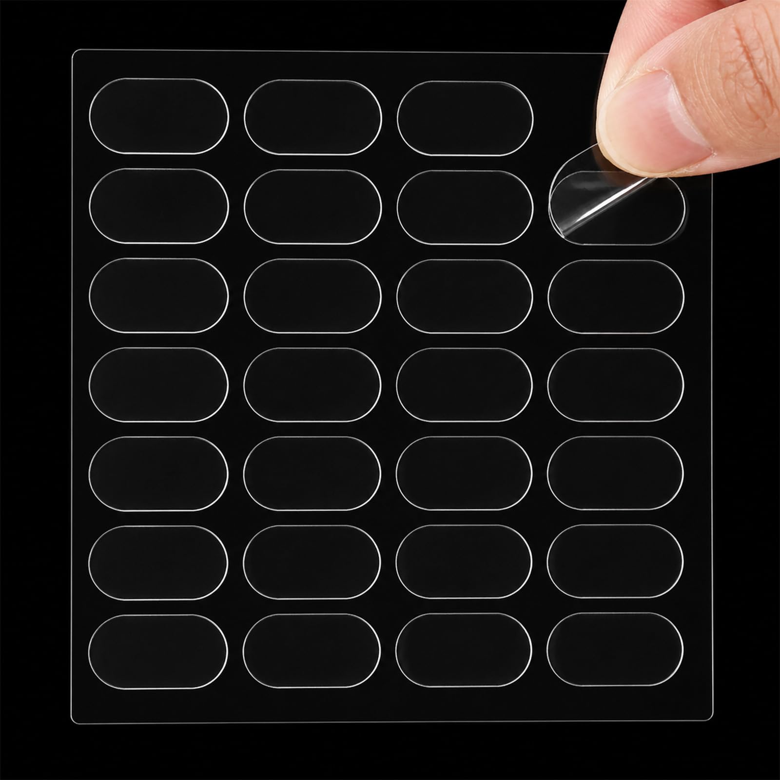 600Pcs Sticky Dots Double Sided, Acrylic Removable Glue Dots, Clear Sticky-Dots for Festival Party Decorations Wall Hanging, Glue-Dots for Walls No Mark for Home Office Decor