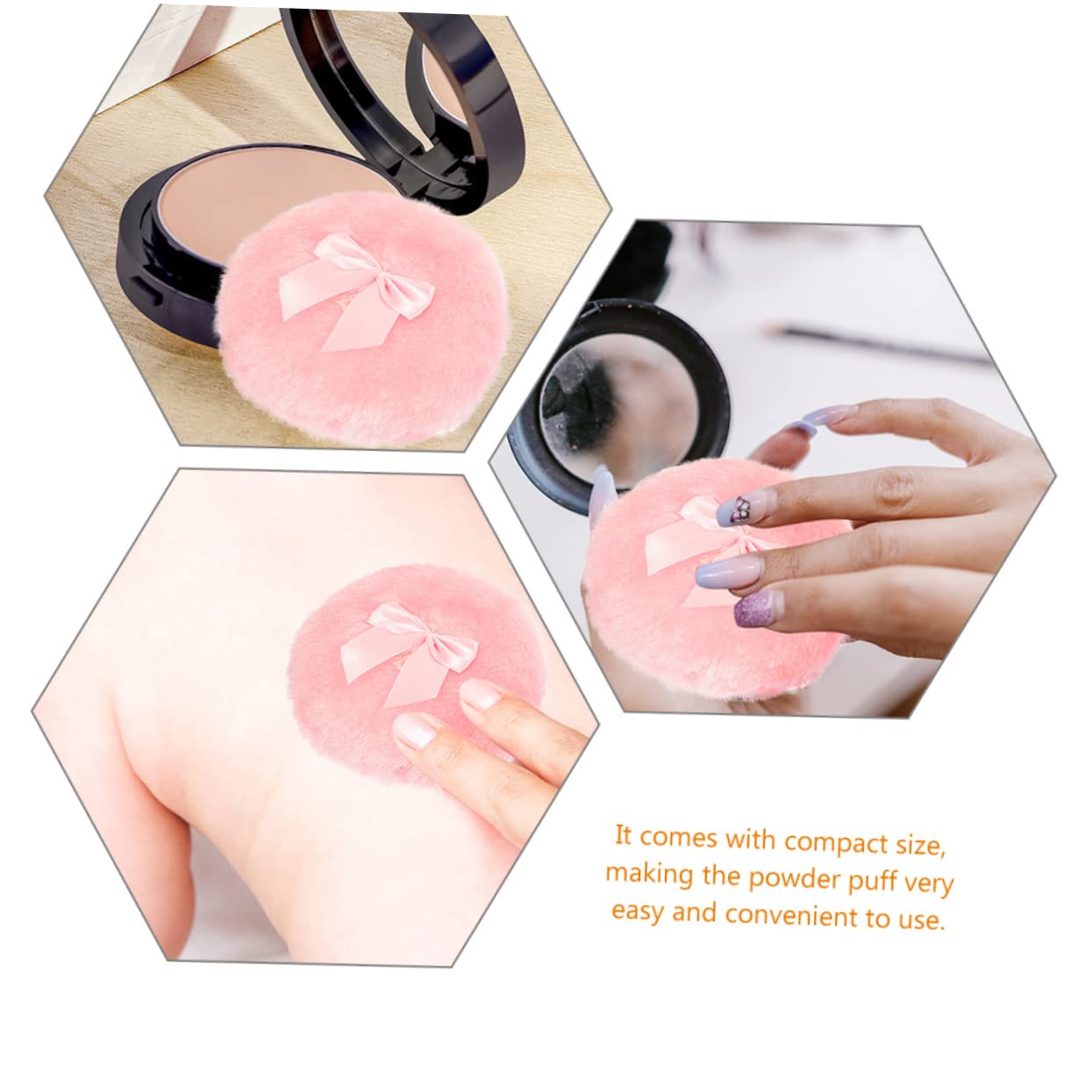 Yardwe 4 Sätze Bogen Puff Werkzeug Babypuderquaste Puderquaste Für Gesichtspuder Erfrischend Pulverschuh Runde Puderquaste Puderquaste Rosa Plüsch- 3 Stücke * 4