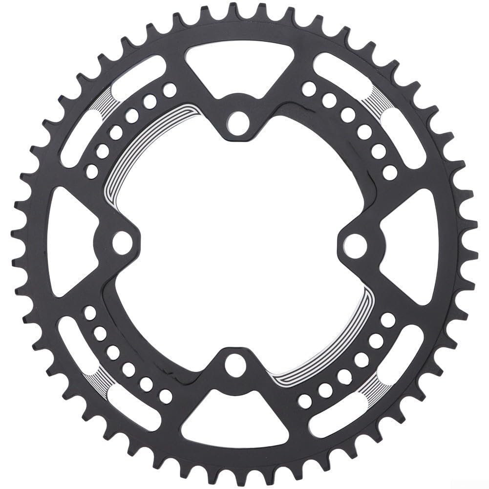 para plato Bicicleta Montaña Aleación Ligera 104BCD para plato(46T Black)