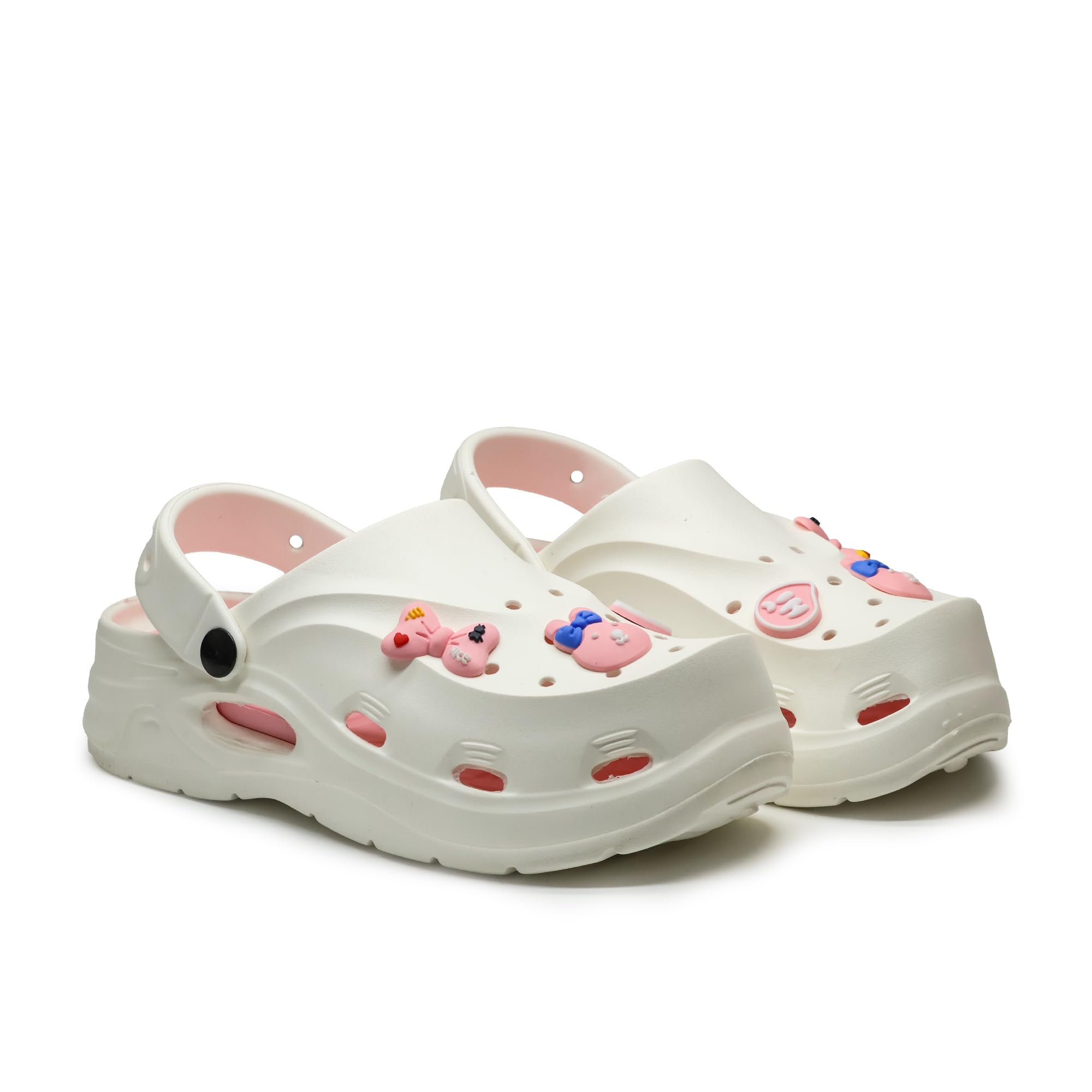 INDIGO-08 Stylish Women Clogs | Lightweight, Comfortable & Breathable Slip-Ons with Trendy 3D Stickers-image-9