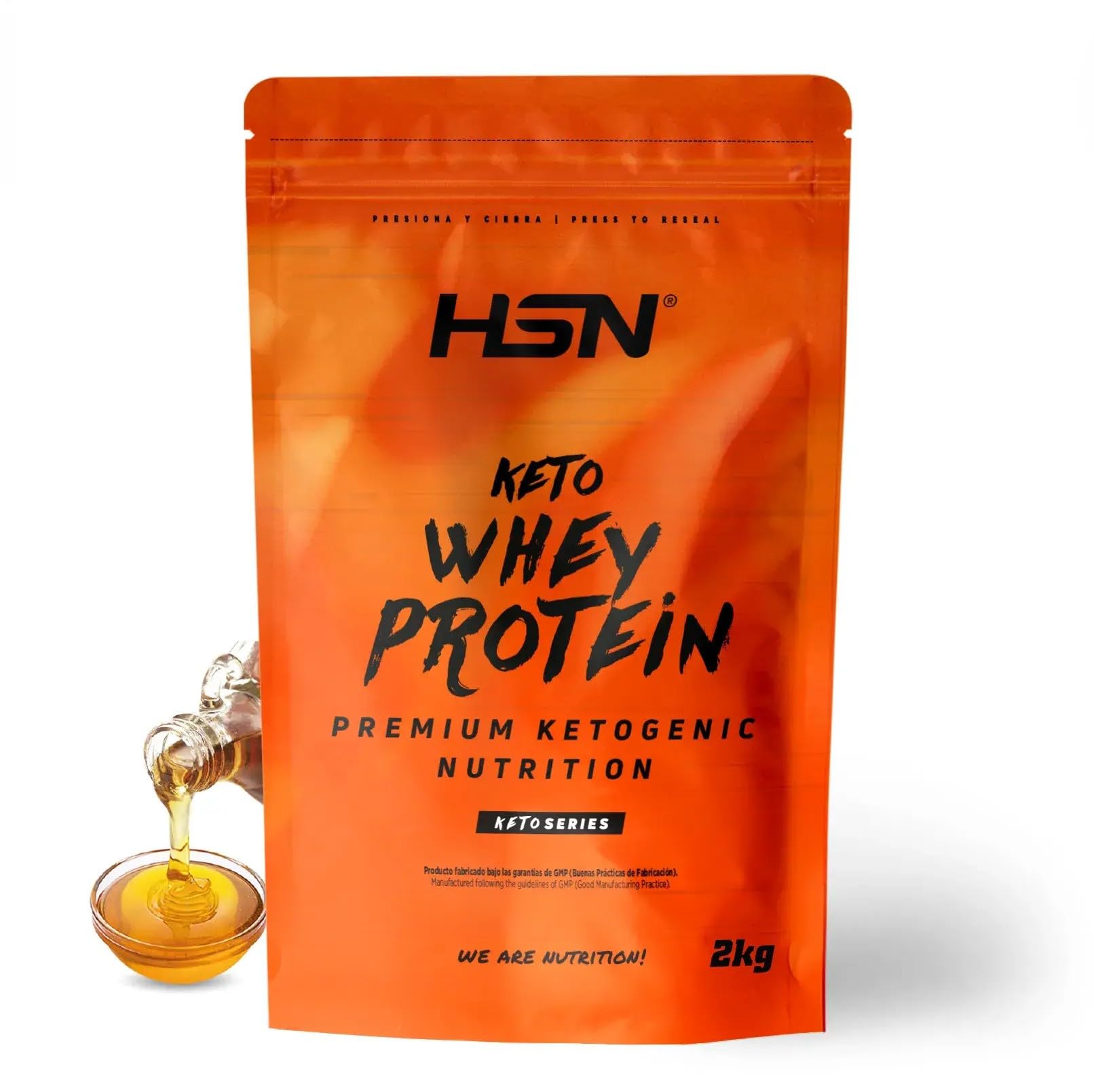 HSN Keto Whey Protein CFM Izolat białka serwatkowego | Smak syropu klonowego 2 kg = 57 gniazd na opakowanie, idealna dieta ketogeniczna, enzymy trawienne, nie-GMO, wegetariańskie, bezglutenowe i