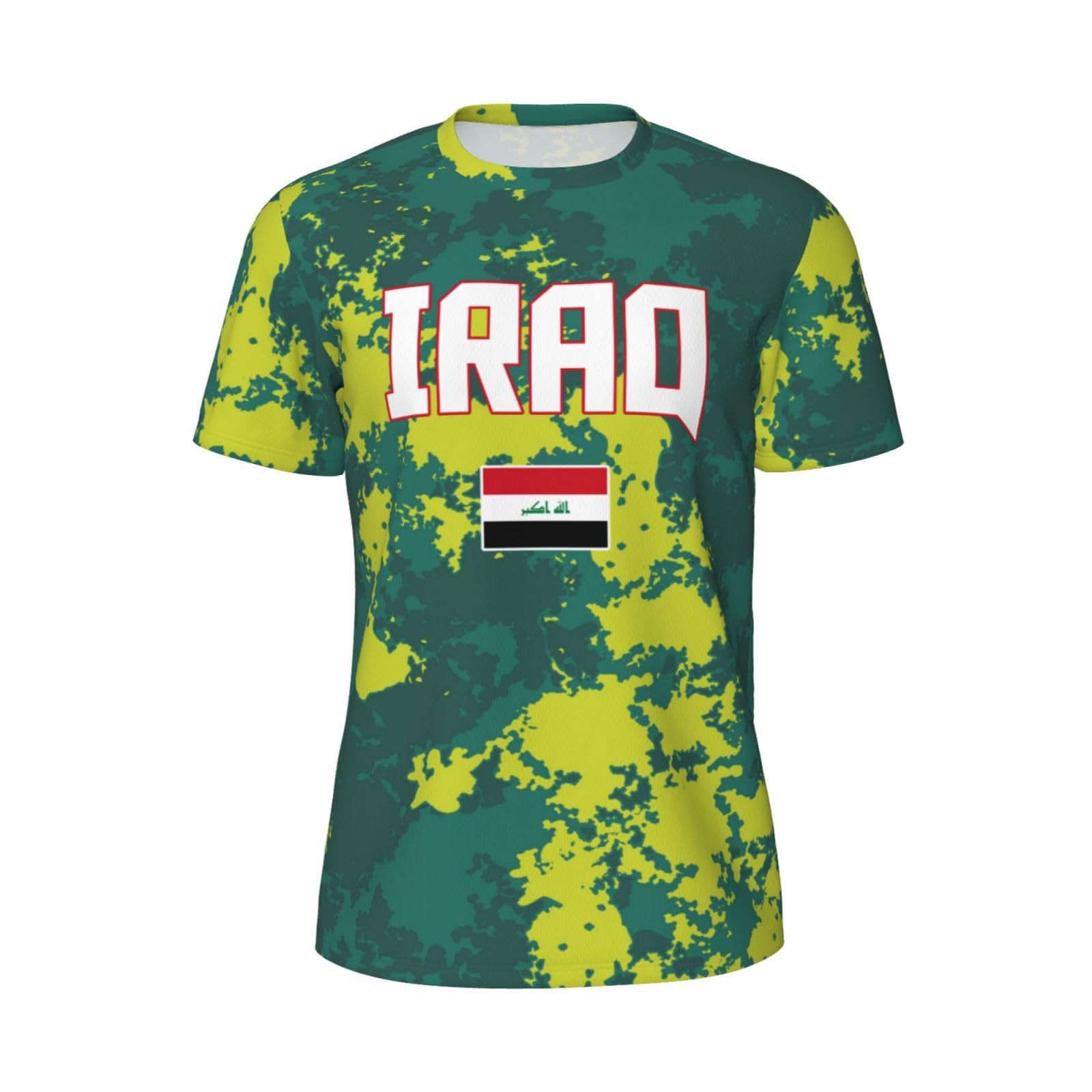 DABOYOZHZH Iraq Flag Cool Iraqans (99) Sports Jersey Mesh T-Shirt 3D Print for Running Cycling Soccer Tennis Fitness Climbing Shirts
