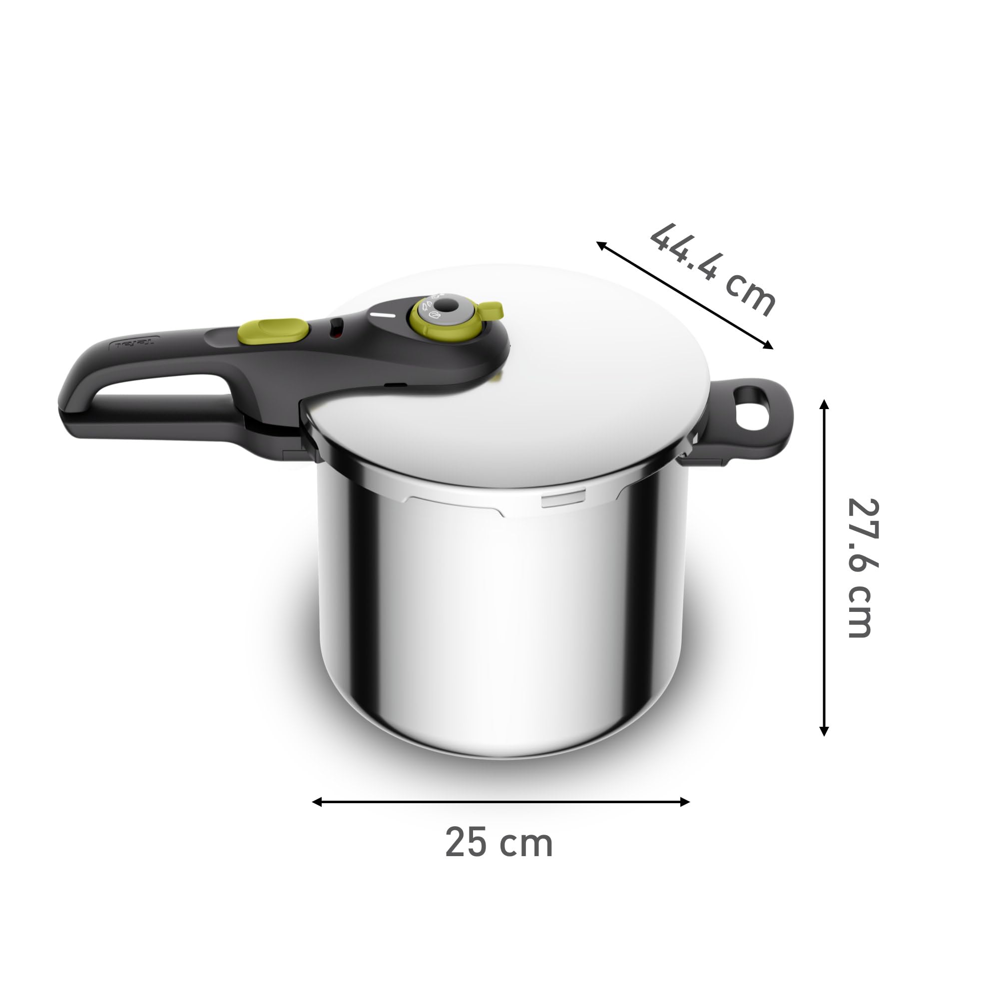 Tefal Secure Neo 8L, Cocotte-minute en acier inoxydable, Pour 5-8personnes, Résultats rapides, La qualité au juste prix, P2534449