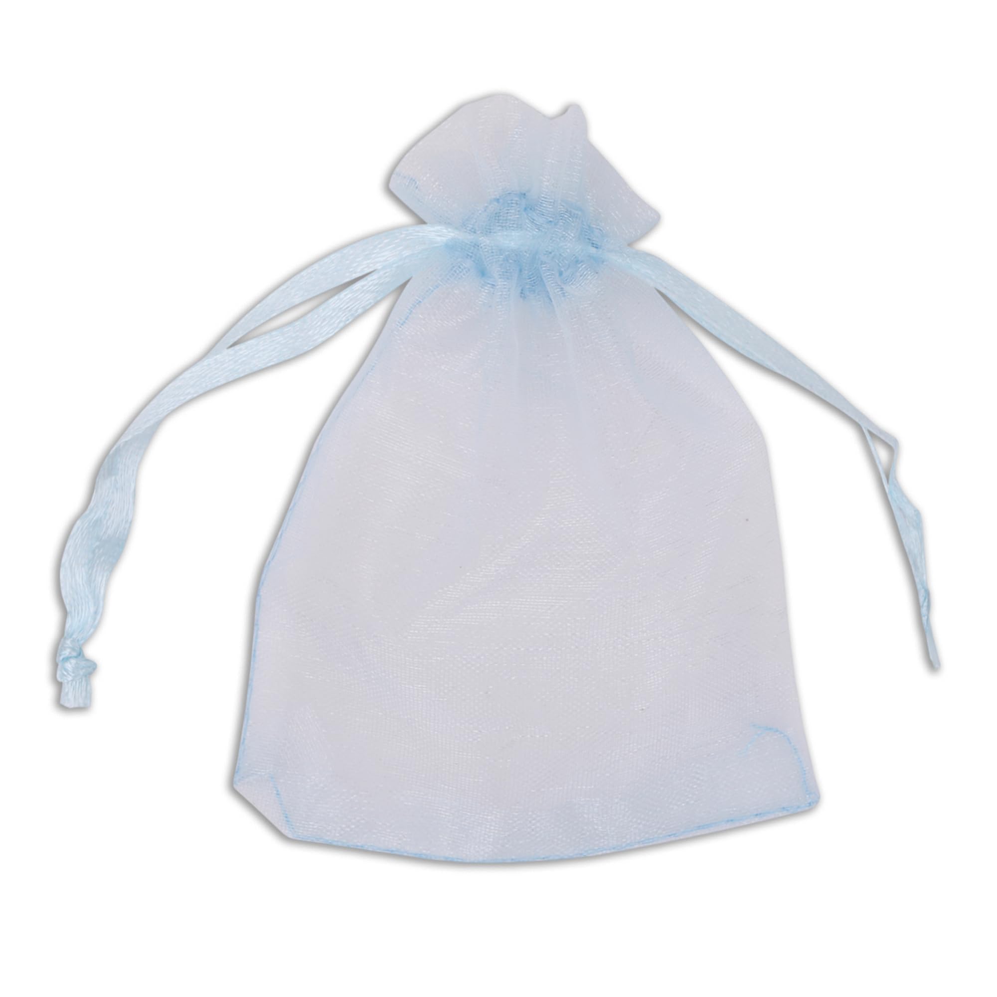 50 Sacchetti Regalo In Organza Bianca: Piccole Bustine Trasparenti Con Coulisse Per Bomboniere, Gioielli, Confezioni Festa (5 X 7,6 Cm) - 6