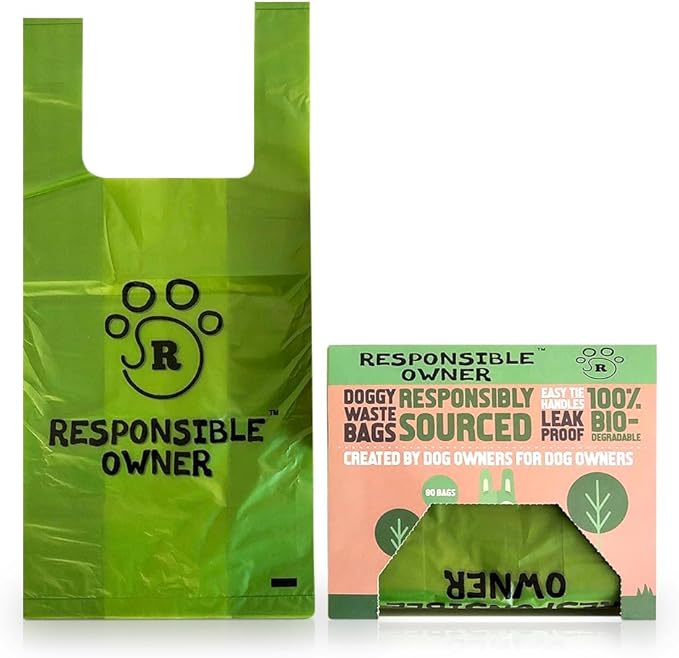 Responsible Owner Dog Poo Bags, 80 Environmentally Friendly, Extra