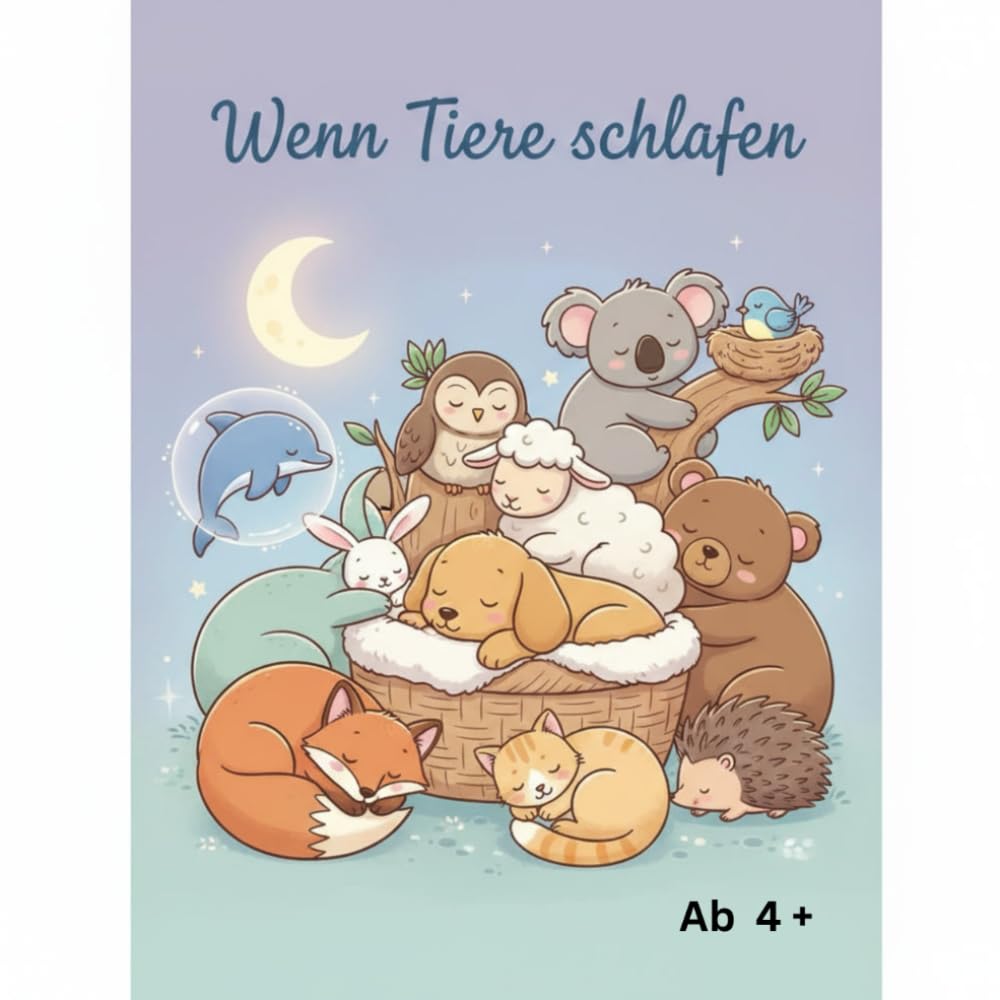 Wenn Tiere schlafen: Ruhige Gute-Nacht-Geschichten zum Vorlesen, Ausmalen und Mitmachen, ab 4+