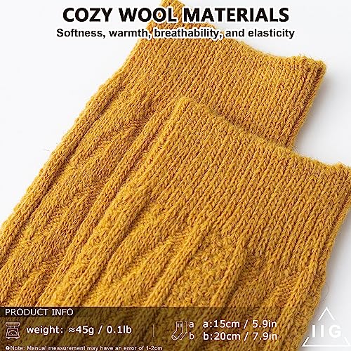 Image of IIG Cute Warm Wool Socks for Women Super Cozy Thick Crew Winter Socks Gifts, 5 Pairs