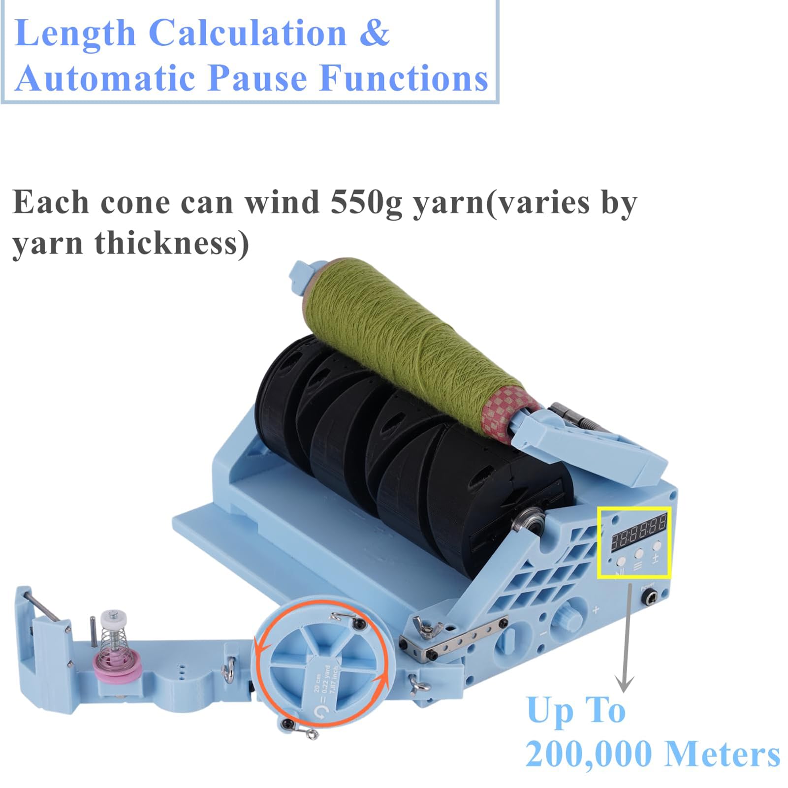 Amazon | ヤーンコーンワインダー、3500 Rpm コーン巻き機、自動一時